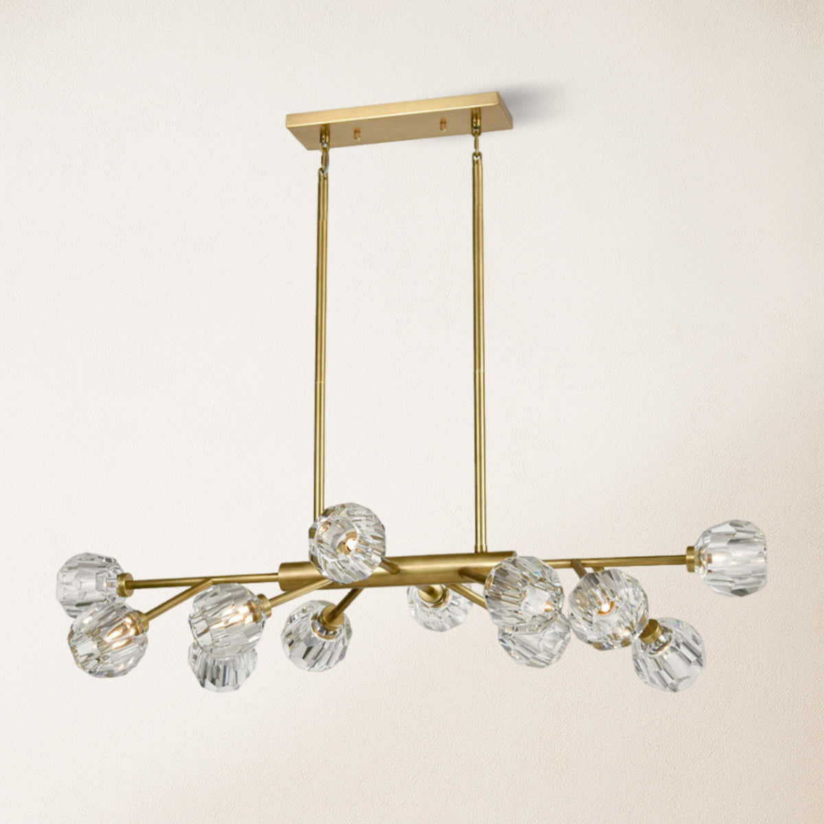 Parisian Crystal Linear Chandelier 122 cm L