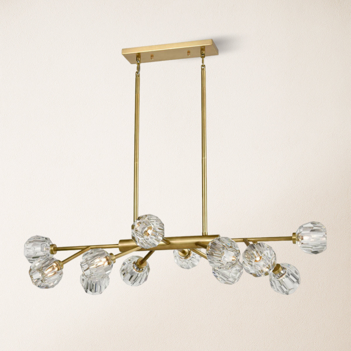 Parisian Crystal Linear Chandelier 122 cm L