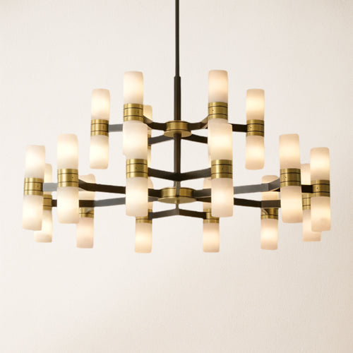 Moral Alabaster Round chandelier 94cm D