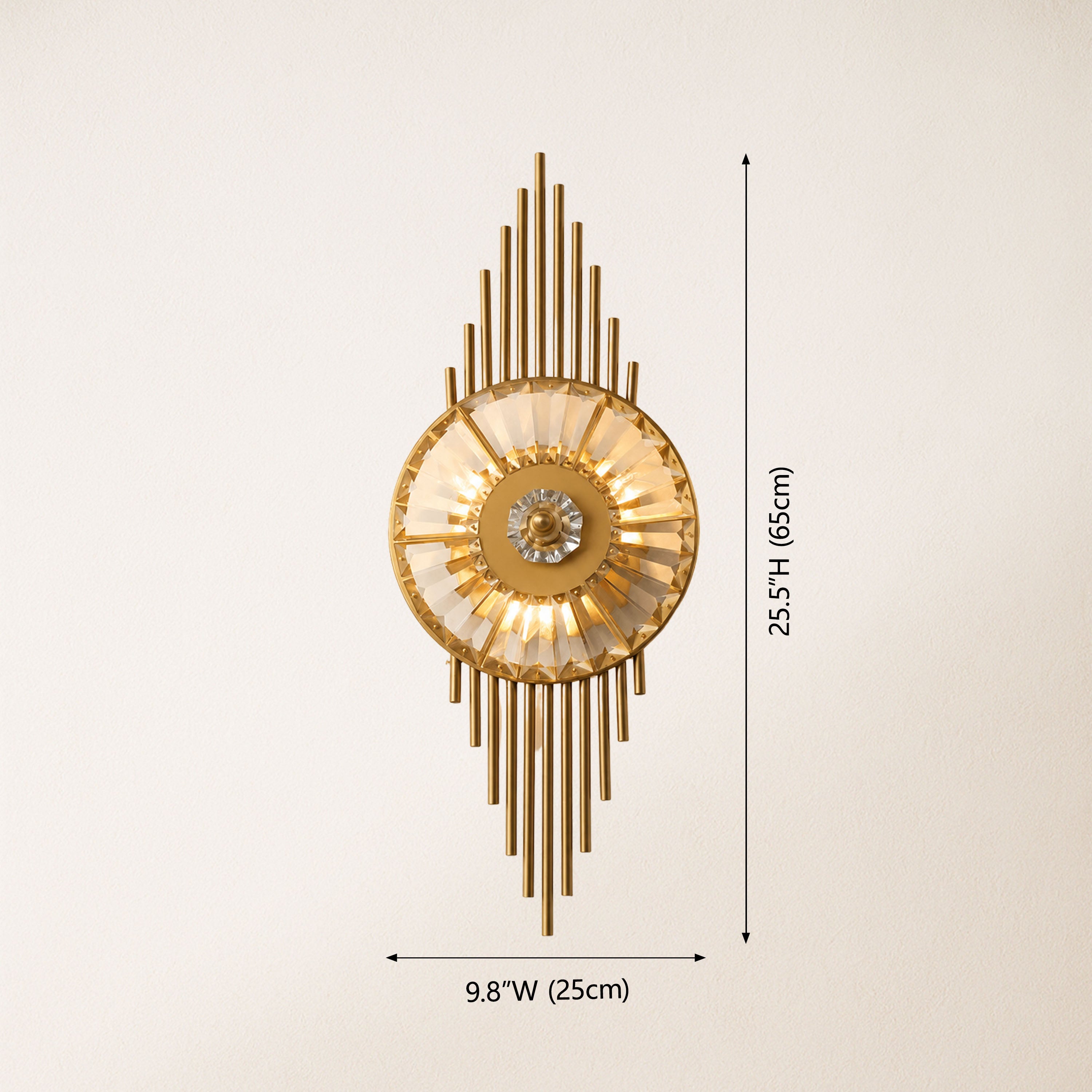 Axionna Crystal Gear Wall Sconce