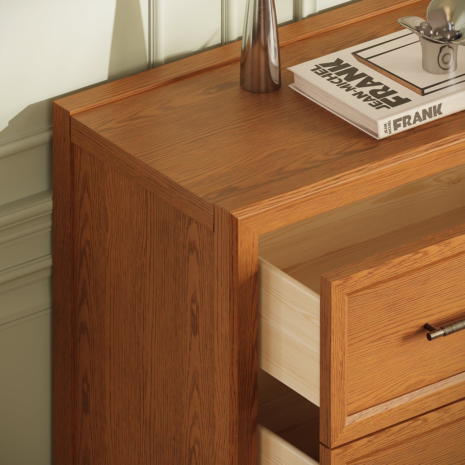 Alvar 61″ Oak 6-Drawer Chest(Set of 2)