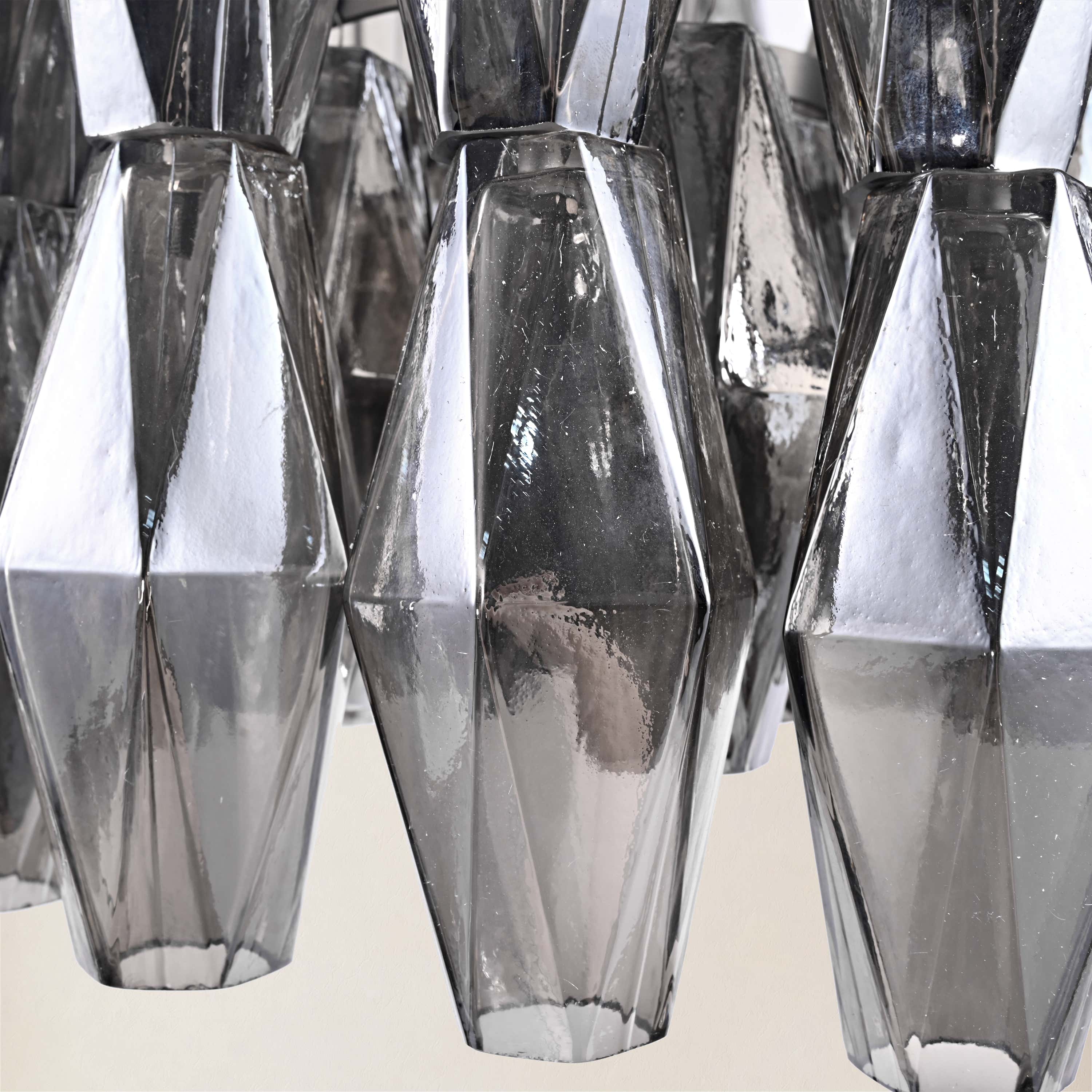 Celestial Drop Glass Cylinder Chandelier 15.7"D