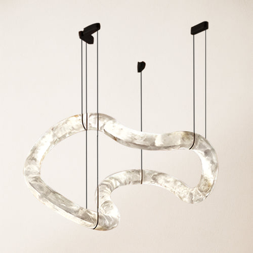 Infinity Symmetrical Alabaster Chandelier 55.5"