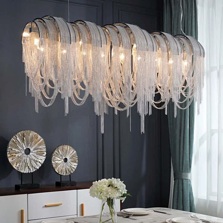 Teresa Cadena Chain Tassel Dining Room Chandelier