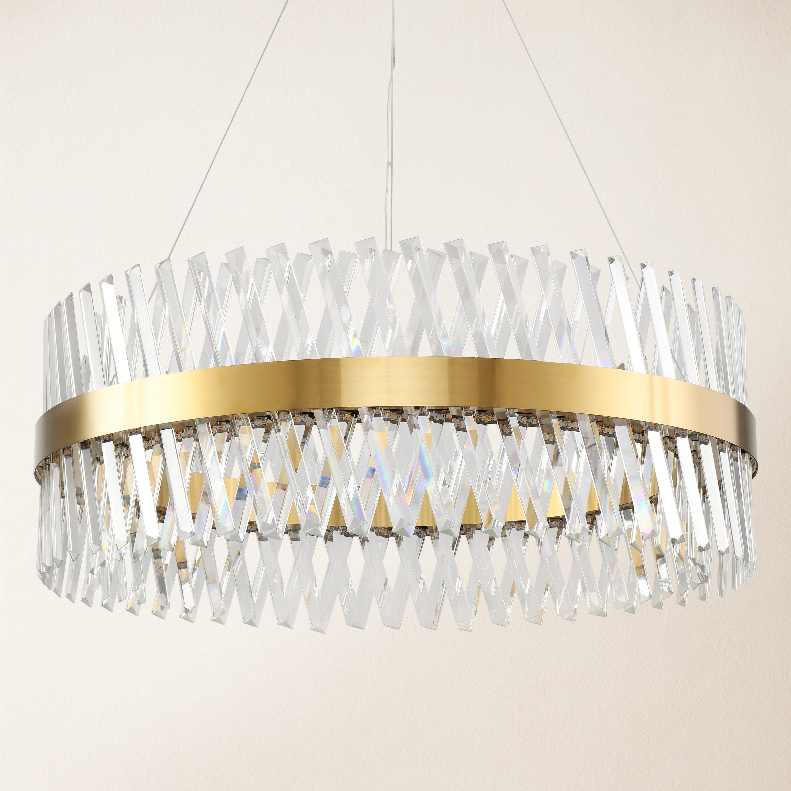 Vetro Prism Crystal Round Chandelier 80cm D