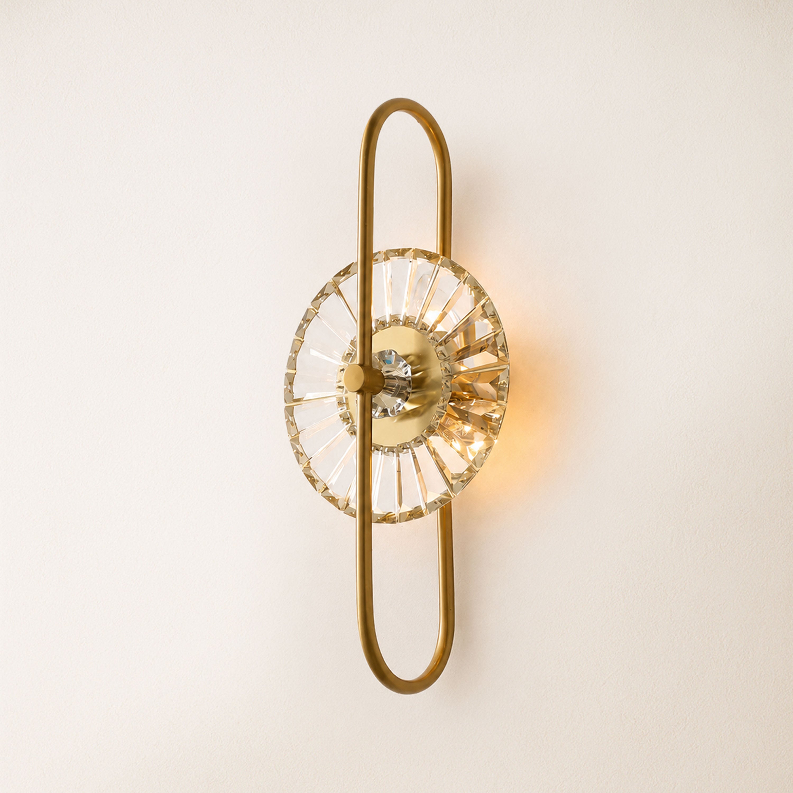 Orythea Crystal Sunburst Wall Sconce
