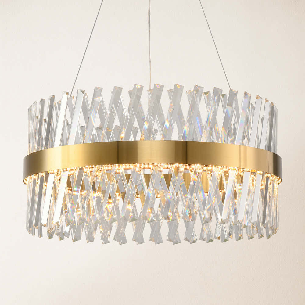 Vetro Prism Crystal Round Chandelier 60cm D