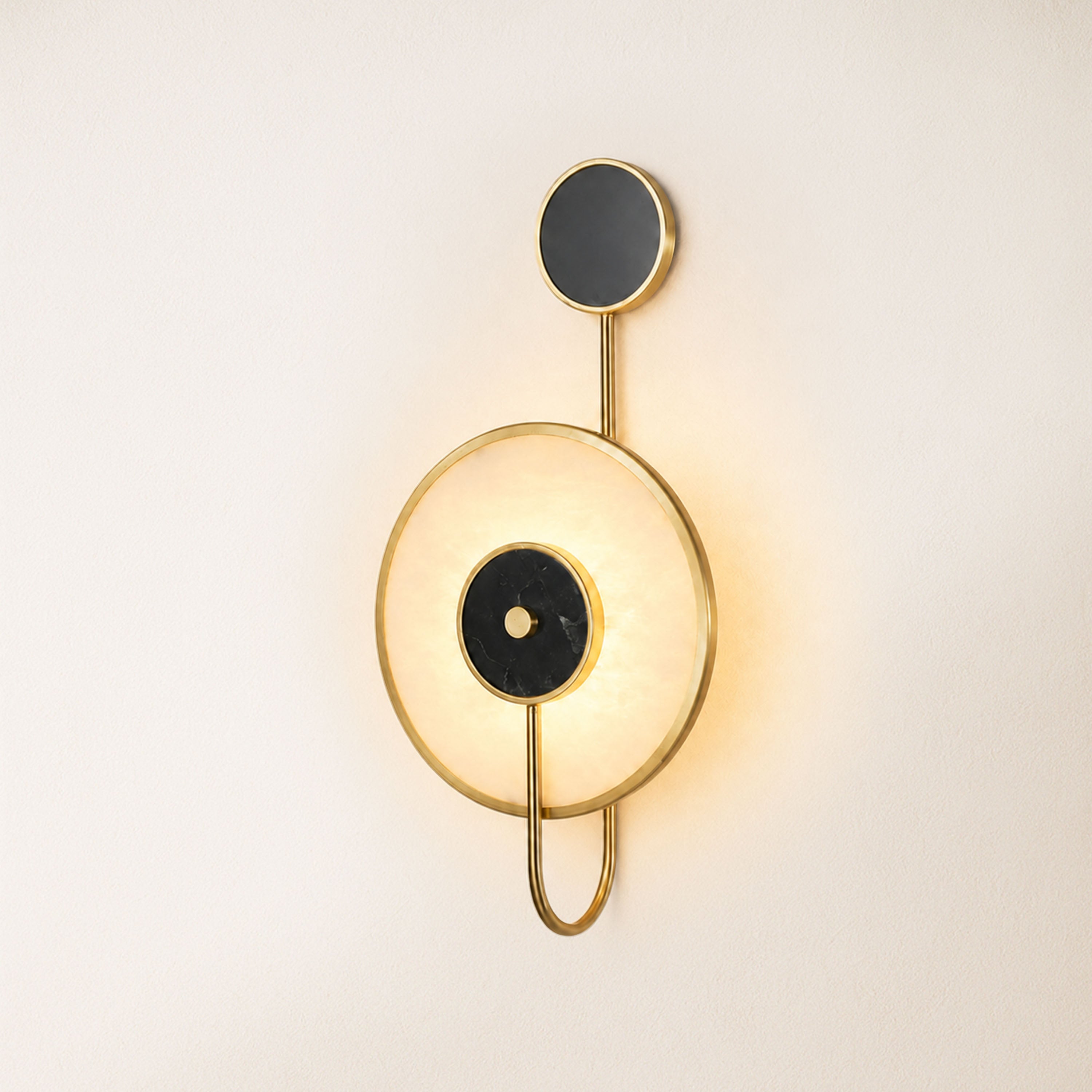 Nyxora Marble Disc Wall Sconce