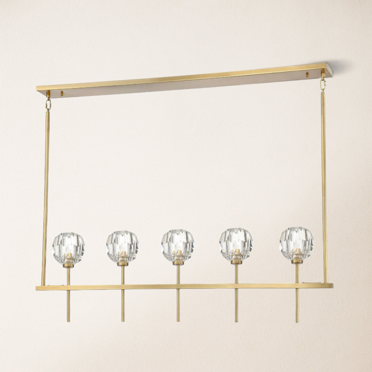 Parisian Crystal Linear Chandelier 117 cm L