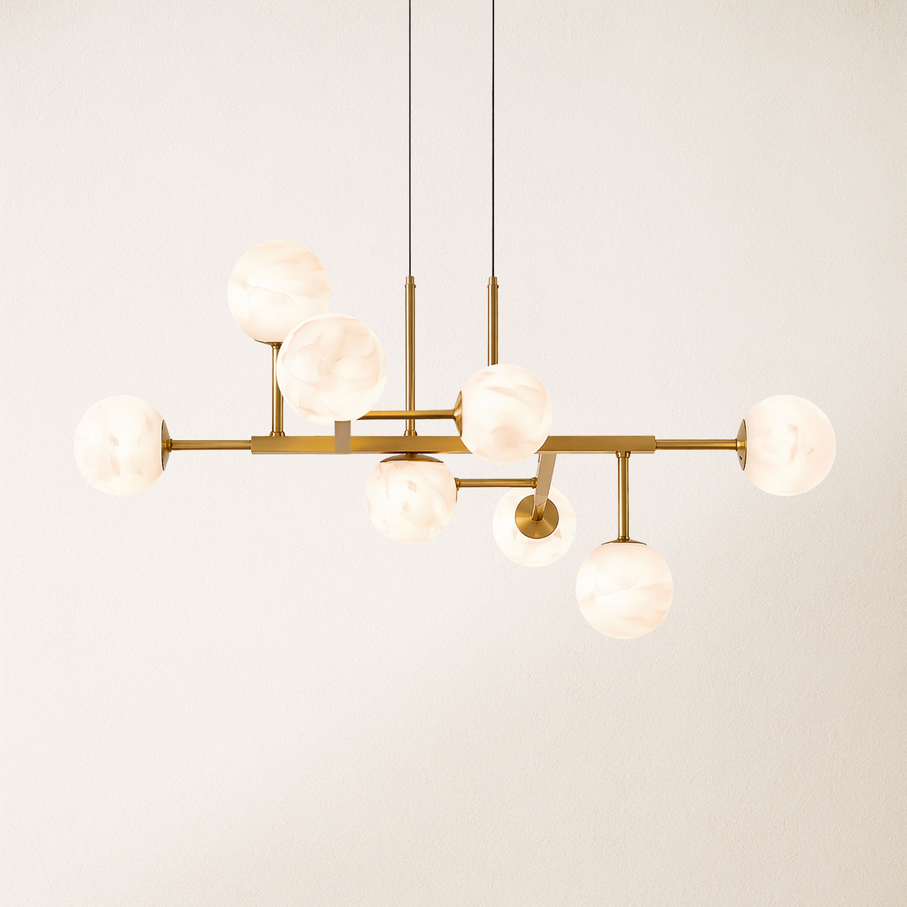 Velorium Alabaster Linear Chandelier