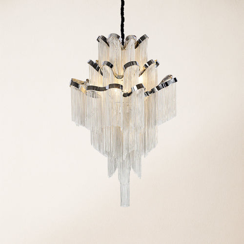 Teresa Cadena Metal Tassel Chandelier 80cm W