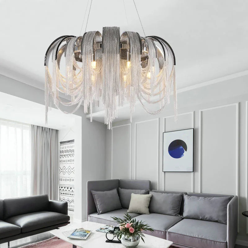 Teresa Cadena Chain Tassel Modern Chandelier