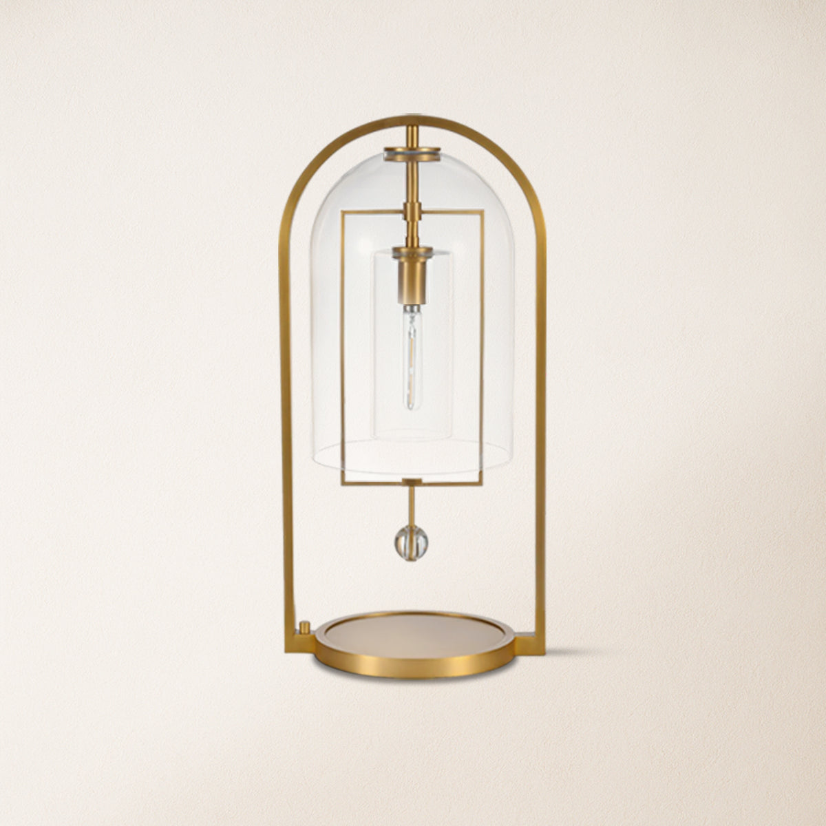 Bellhop Vintage Glass Table Lamp 53 cm H