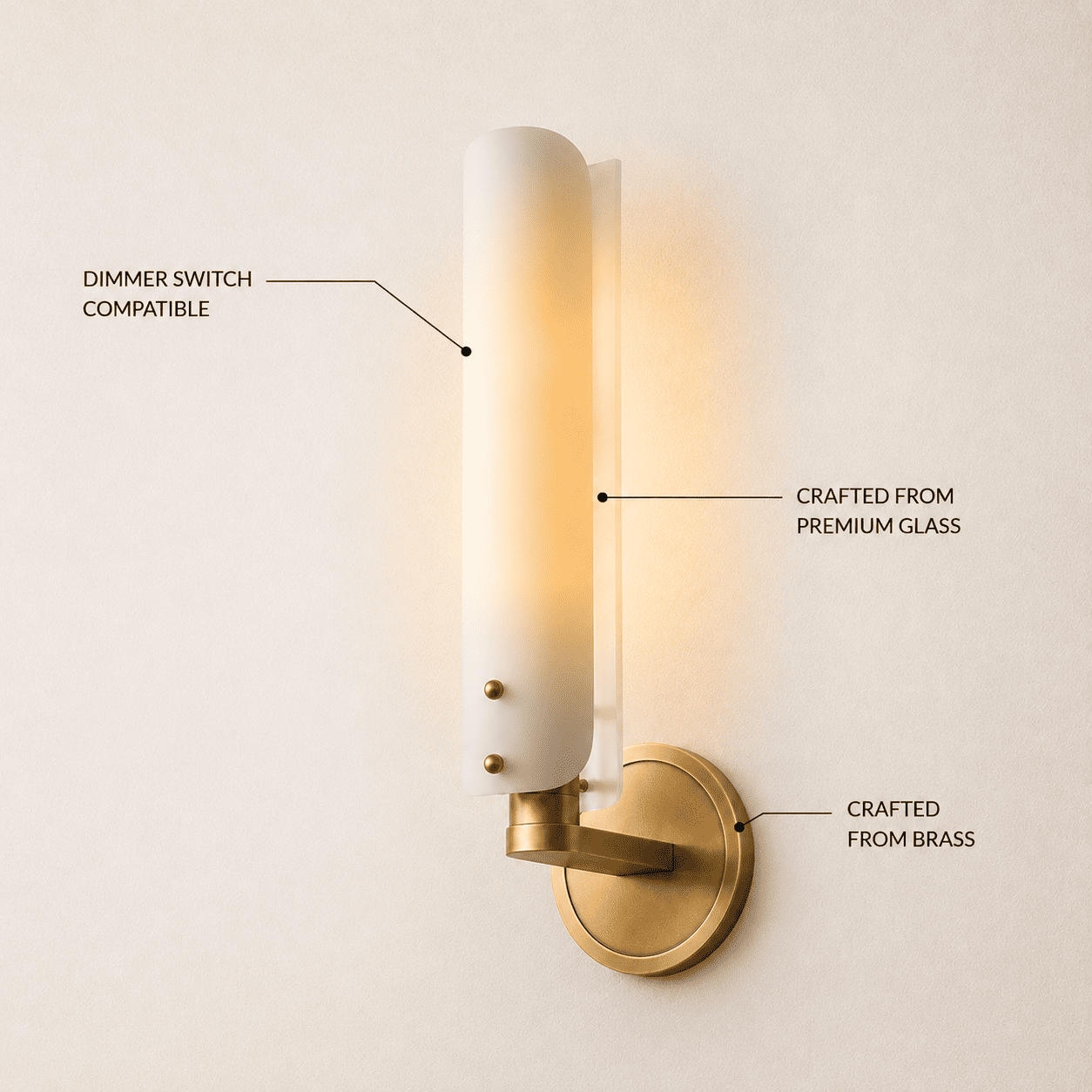 Wornak Glass Wall Lamp