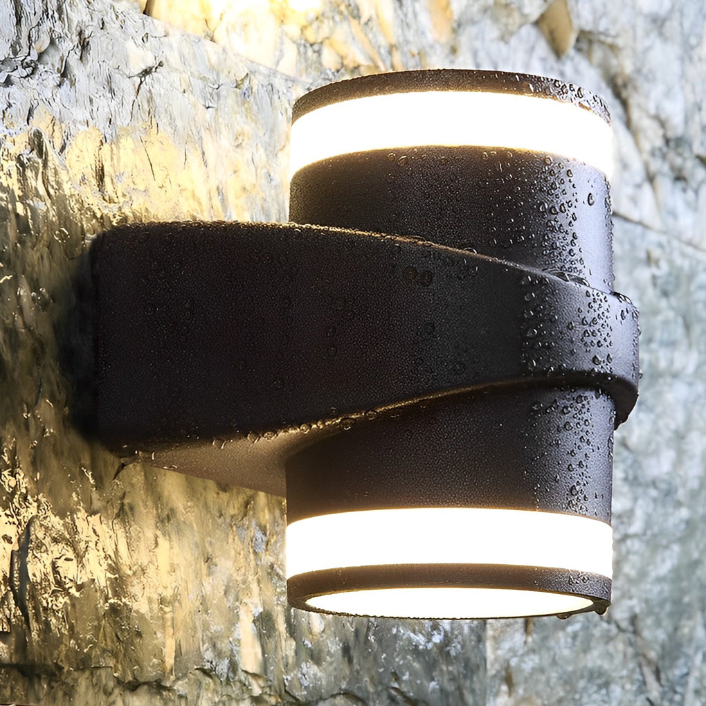 Aegisgleam Round Up Down Outdoor Wall Light