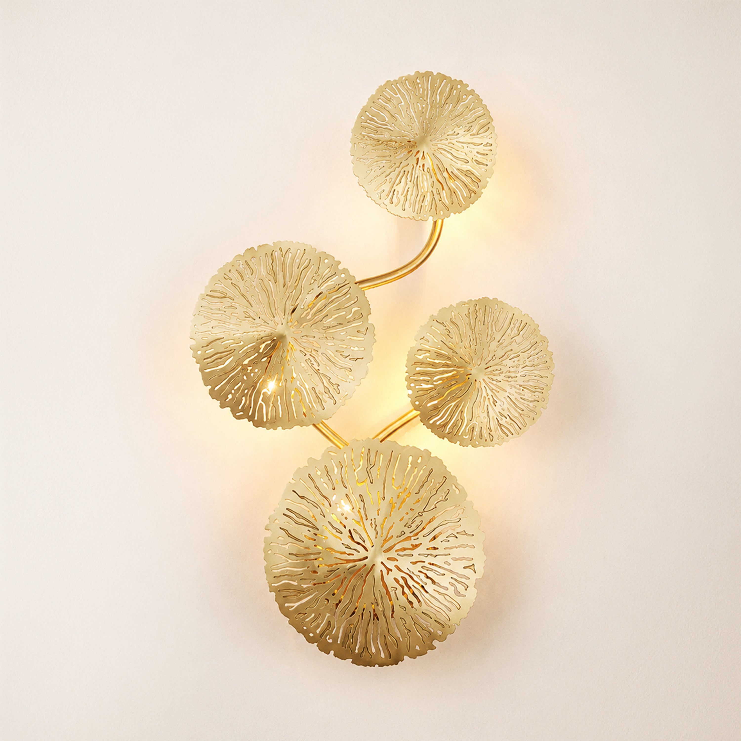 Sylira Metal Lotus Leaf Wall Sconce