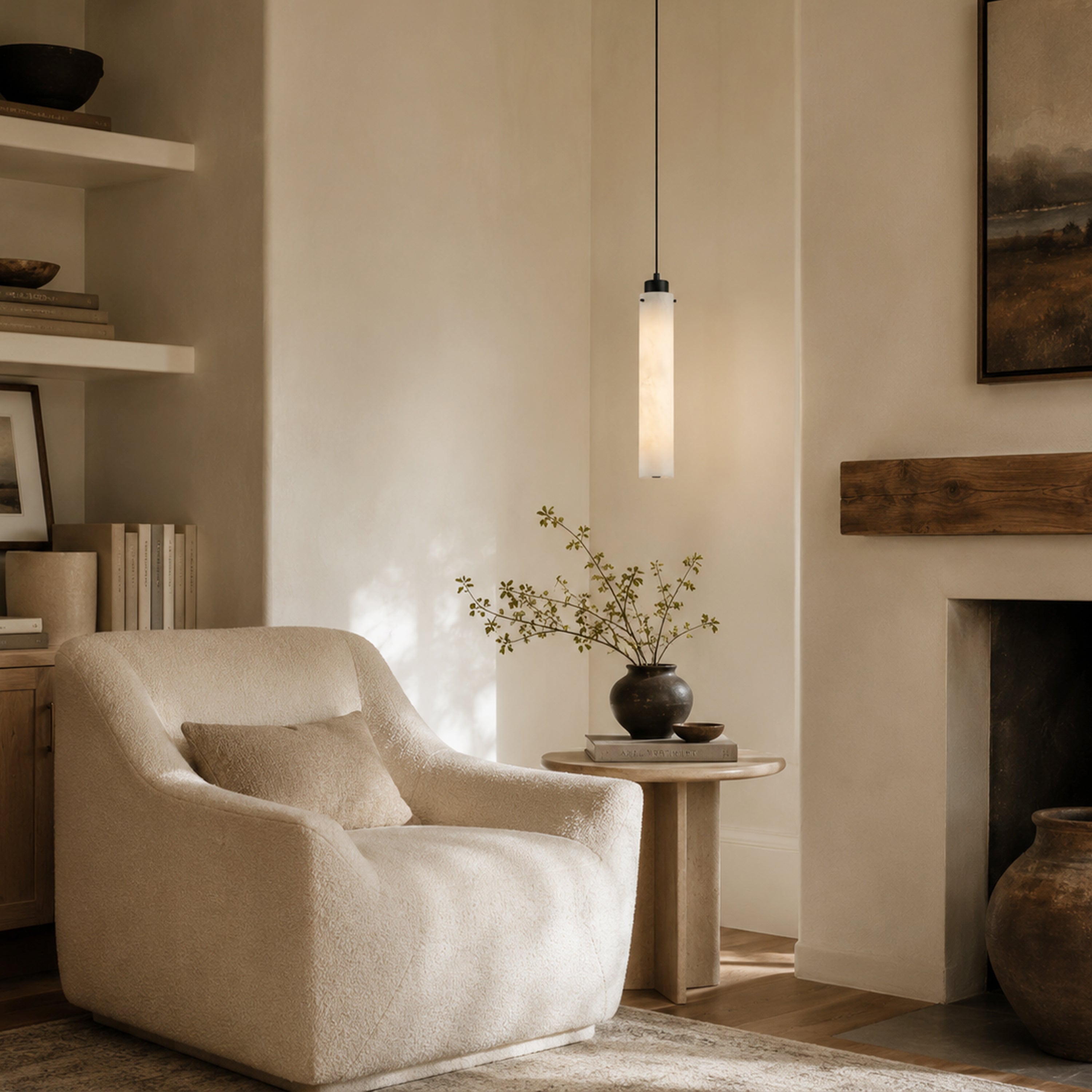 Simple Alabaster Pendant Lamp