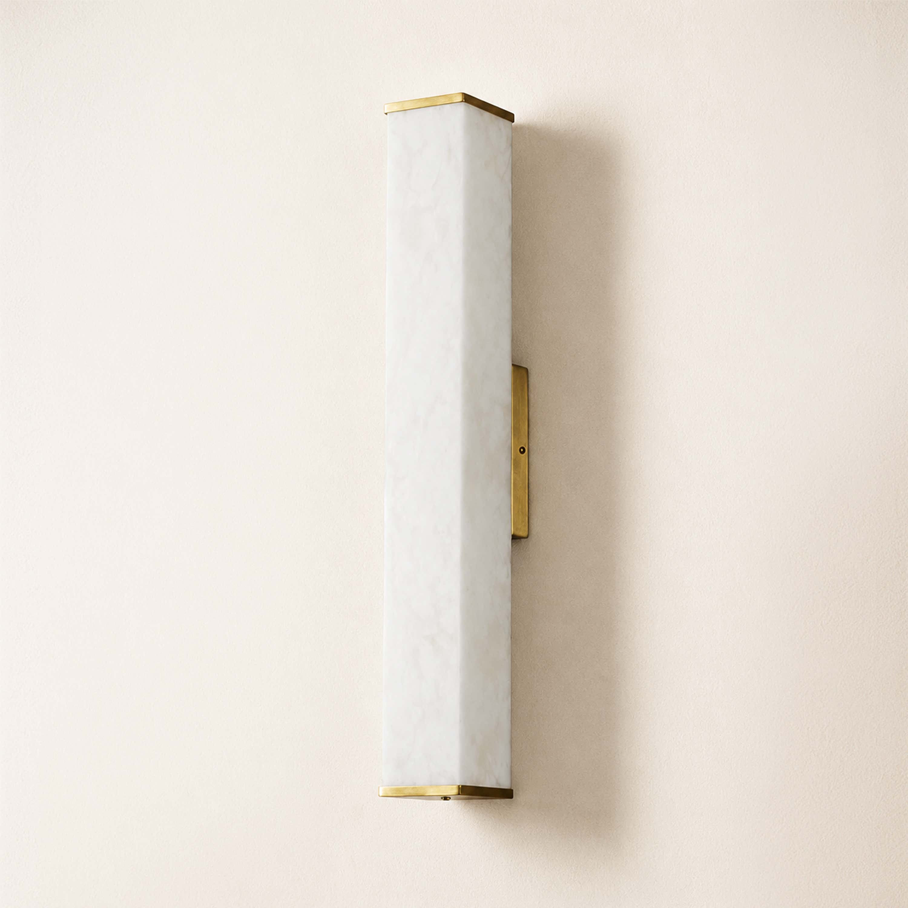 Valoria Alabaster Rectangular Wall Sconce