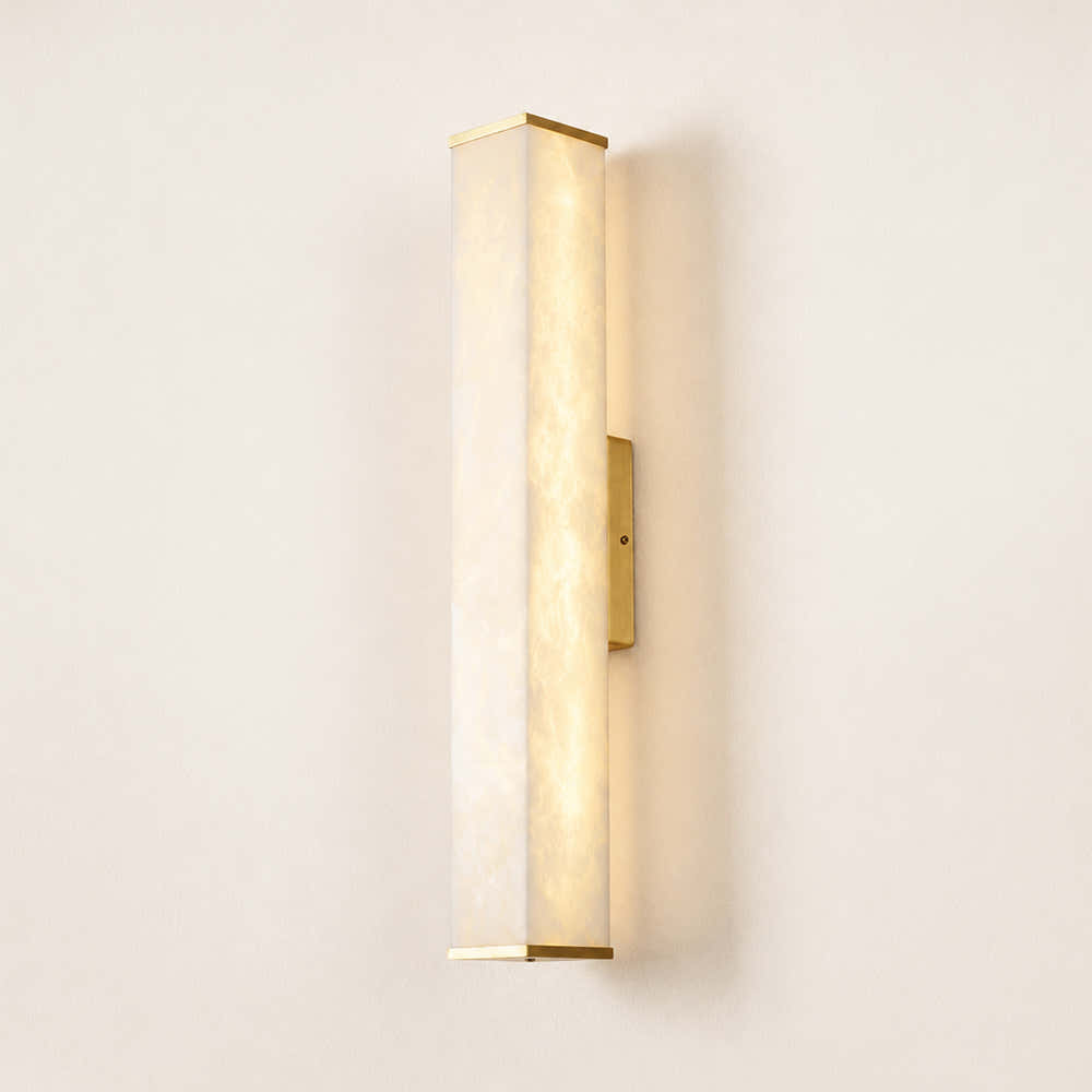 Valoria Alabaster Rectangular Wall Sconce