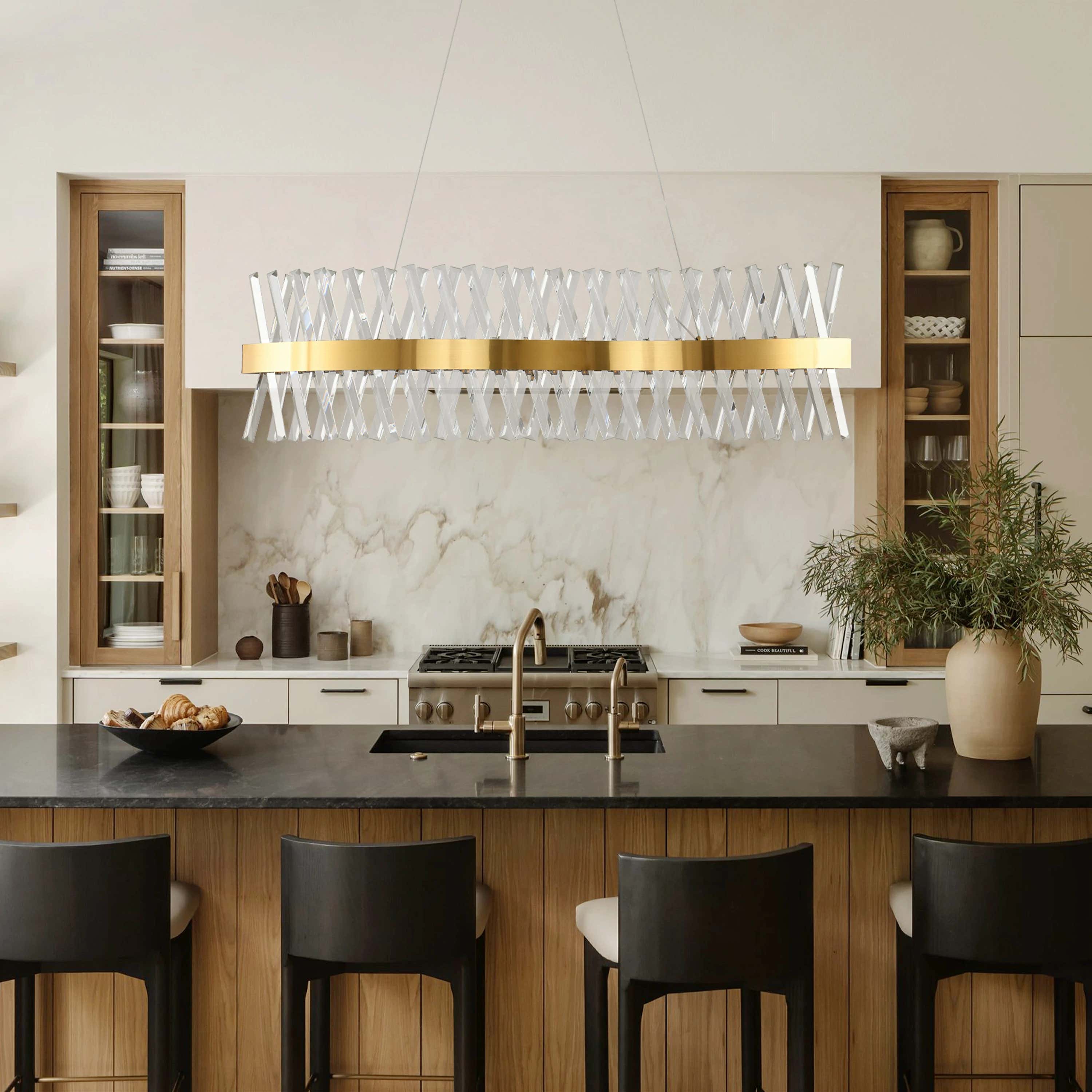 Vetro Prism Crystal Rectangular Chandelier 102cm L