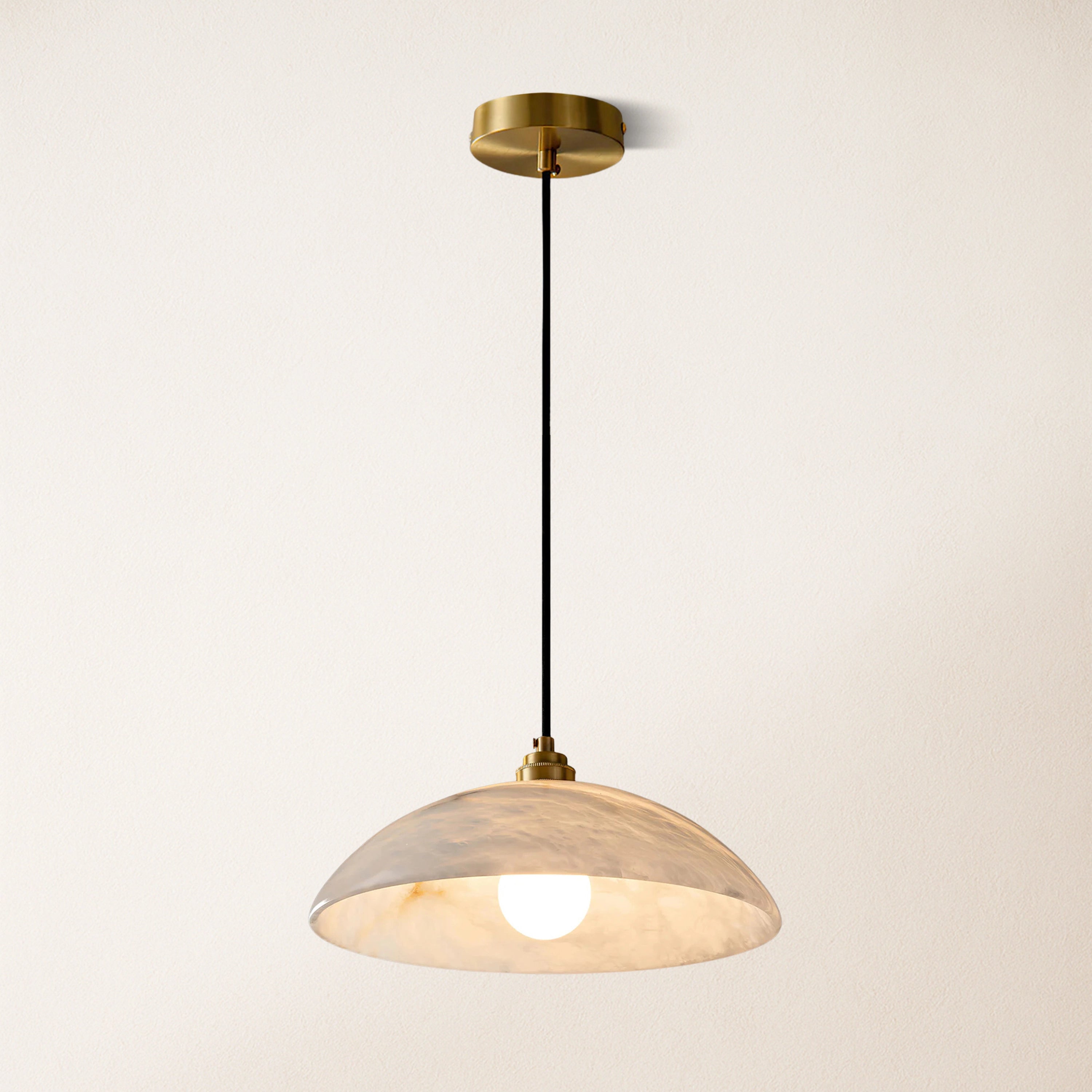 Dadaly Alabaster Modern Small Art Pendant 30.5cmD