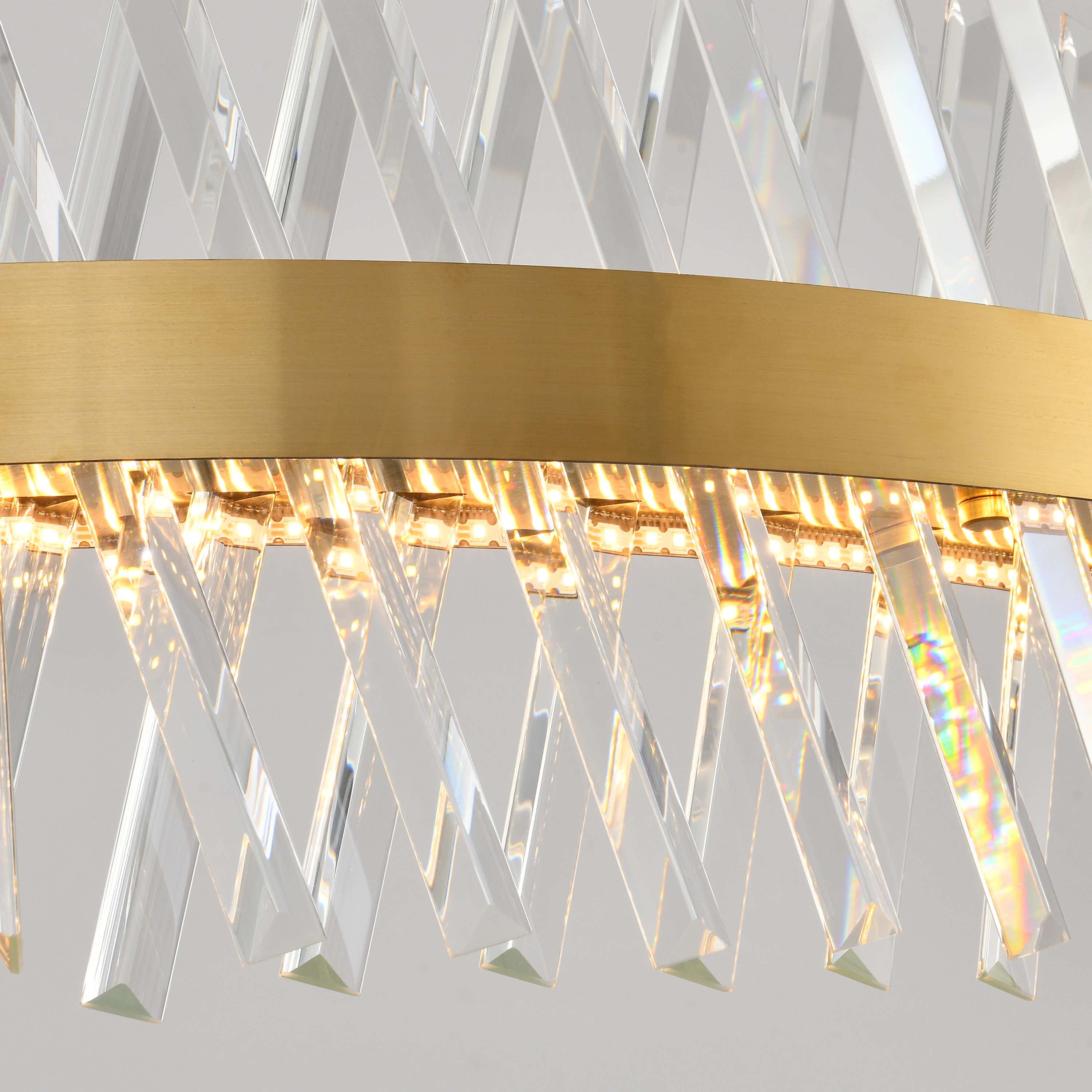 Vetro Prism Crystal Rectangular Chandelier 102cm L