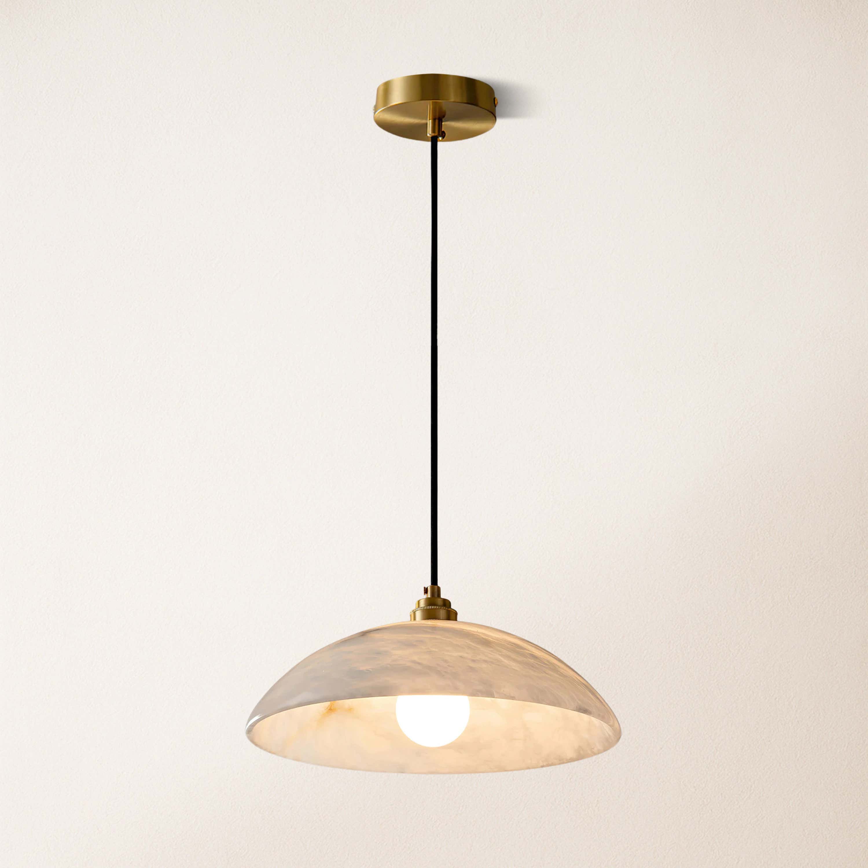 Dadaly Alabaster Modern Small Art Pendant 50.8cm D