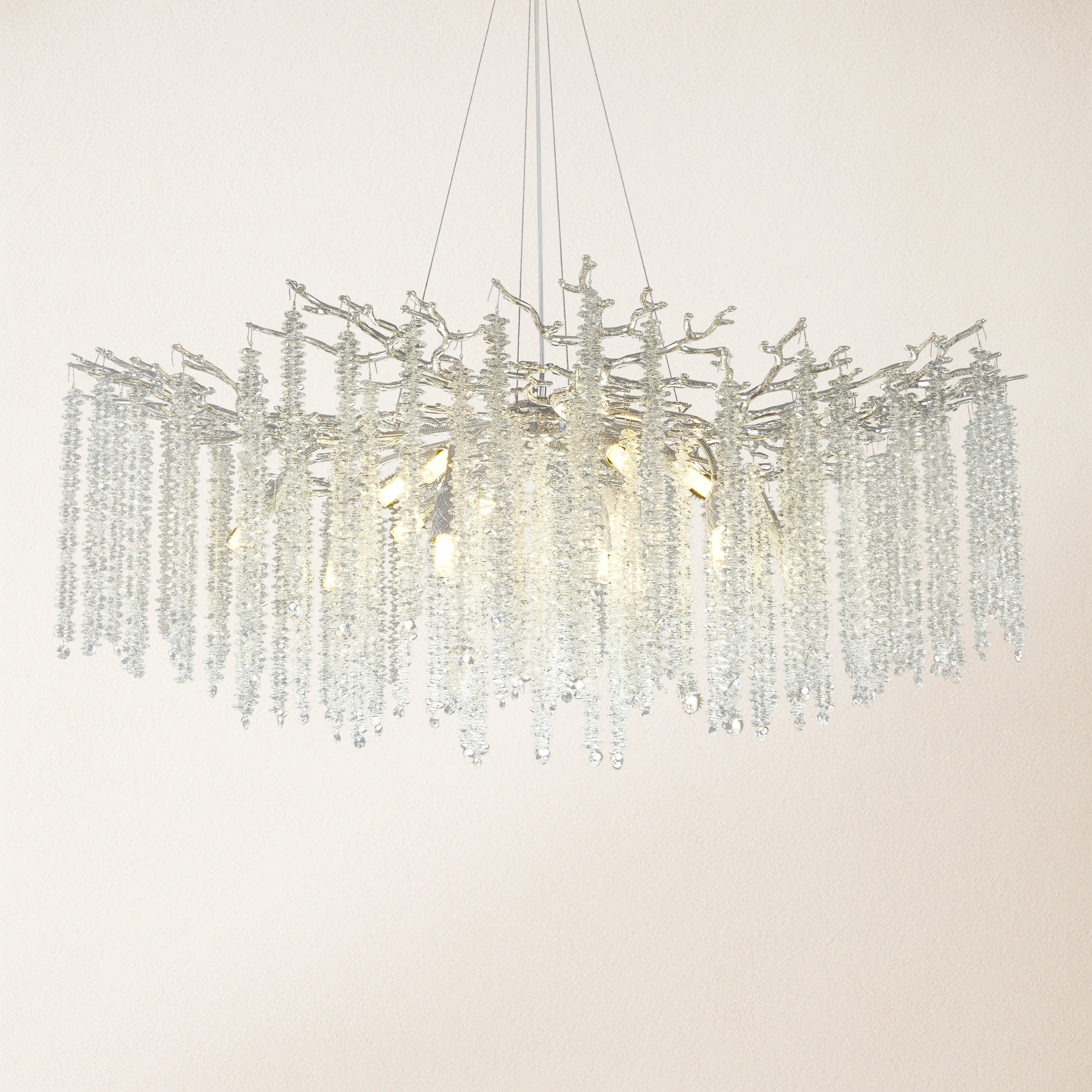 Snow Tree Branch Crystal Chandelier 102cm D