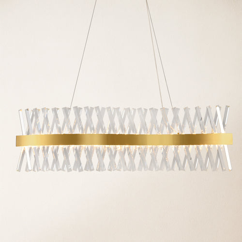 Vetro Prism Crystal Rectangular Chandelier 102cm L