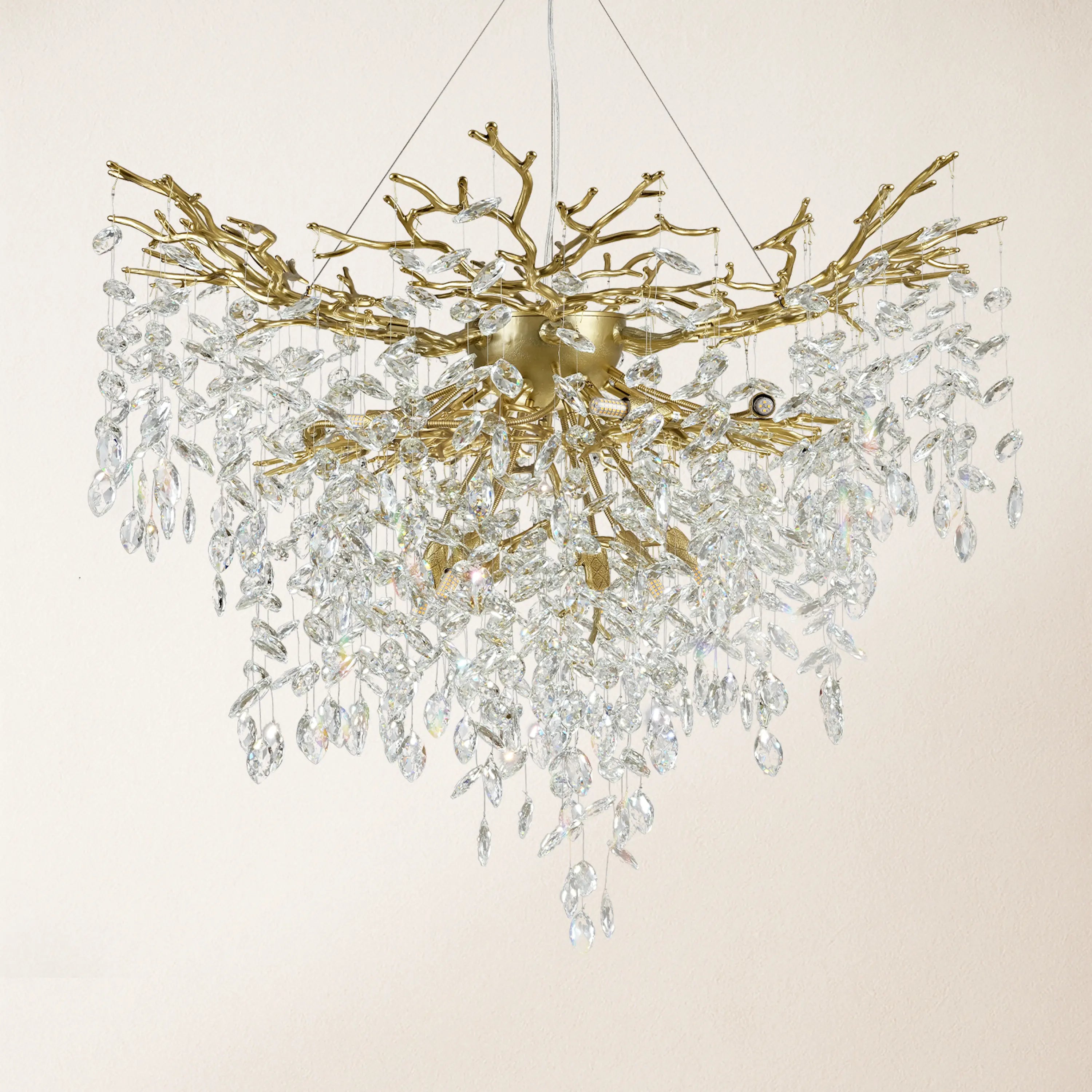 Frostleaf Crystal Grand Cascade Branches Chandelier 102cm D