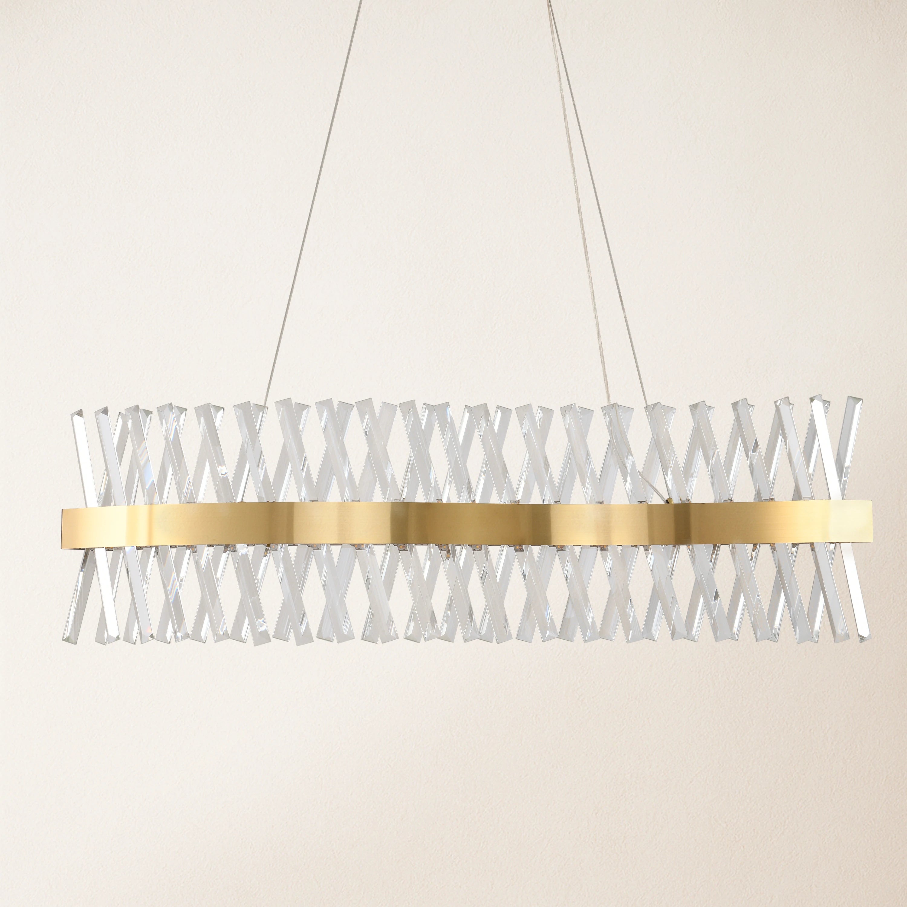 Vetro Prism Crystal Rectangular Chandelier 102cm L