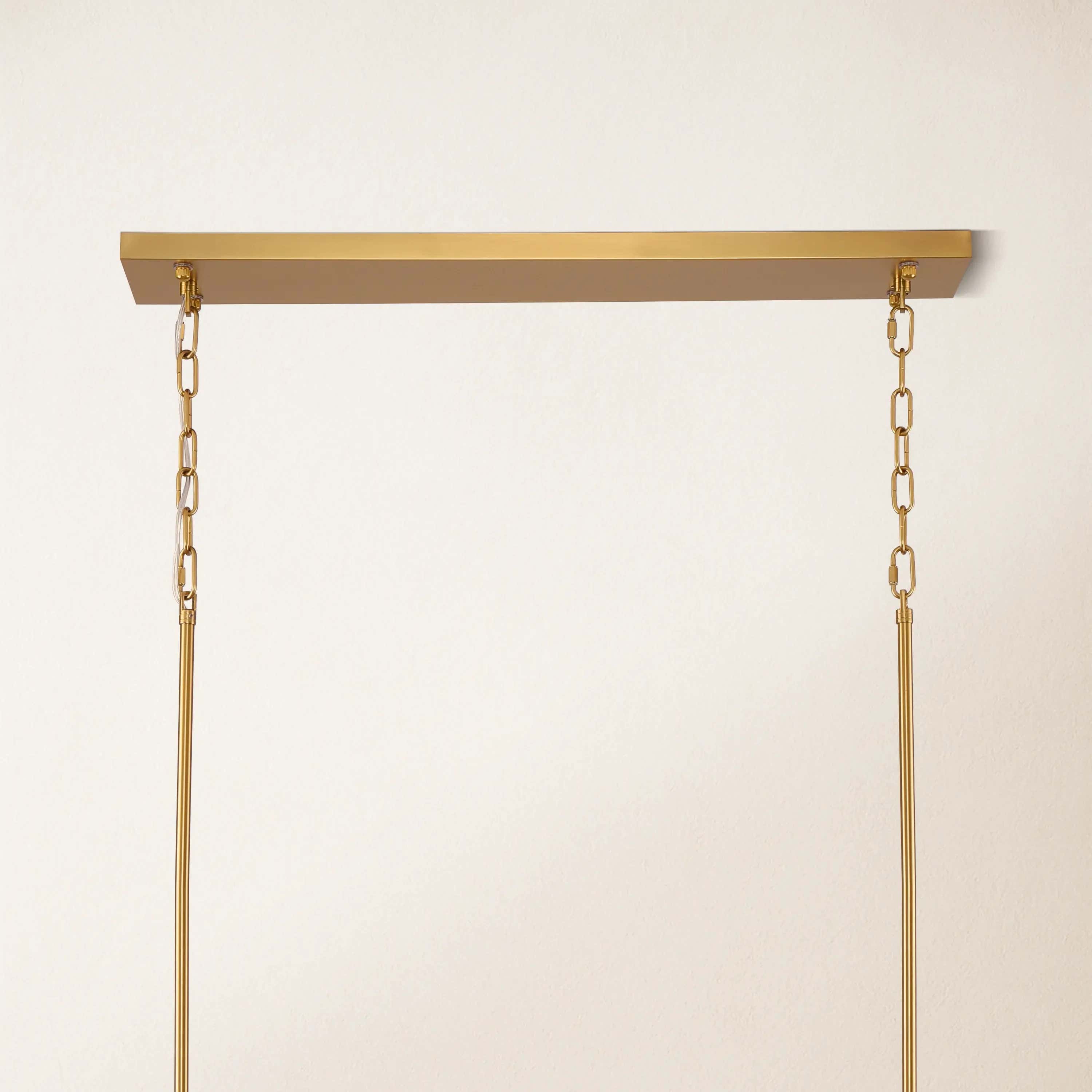 Ethereal Radiance Crystal Clear/Amber Rectangular Chandelier 109cm L