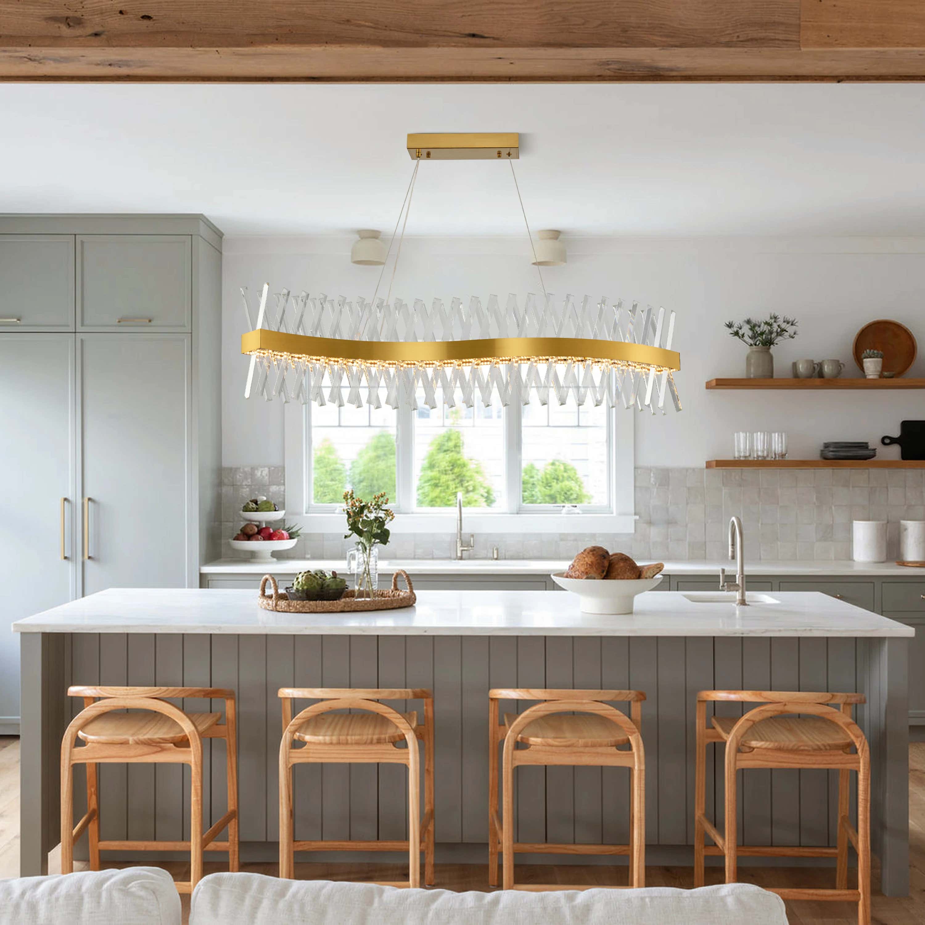 Vetro Prism Crystal Rectangular Chandelier 120cm L