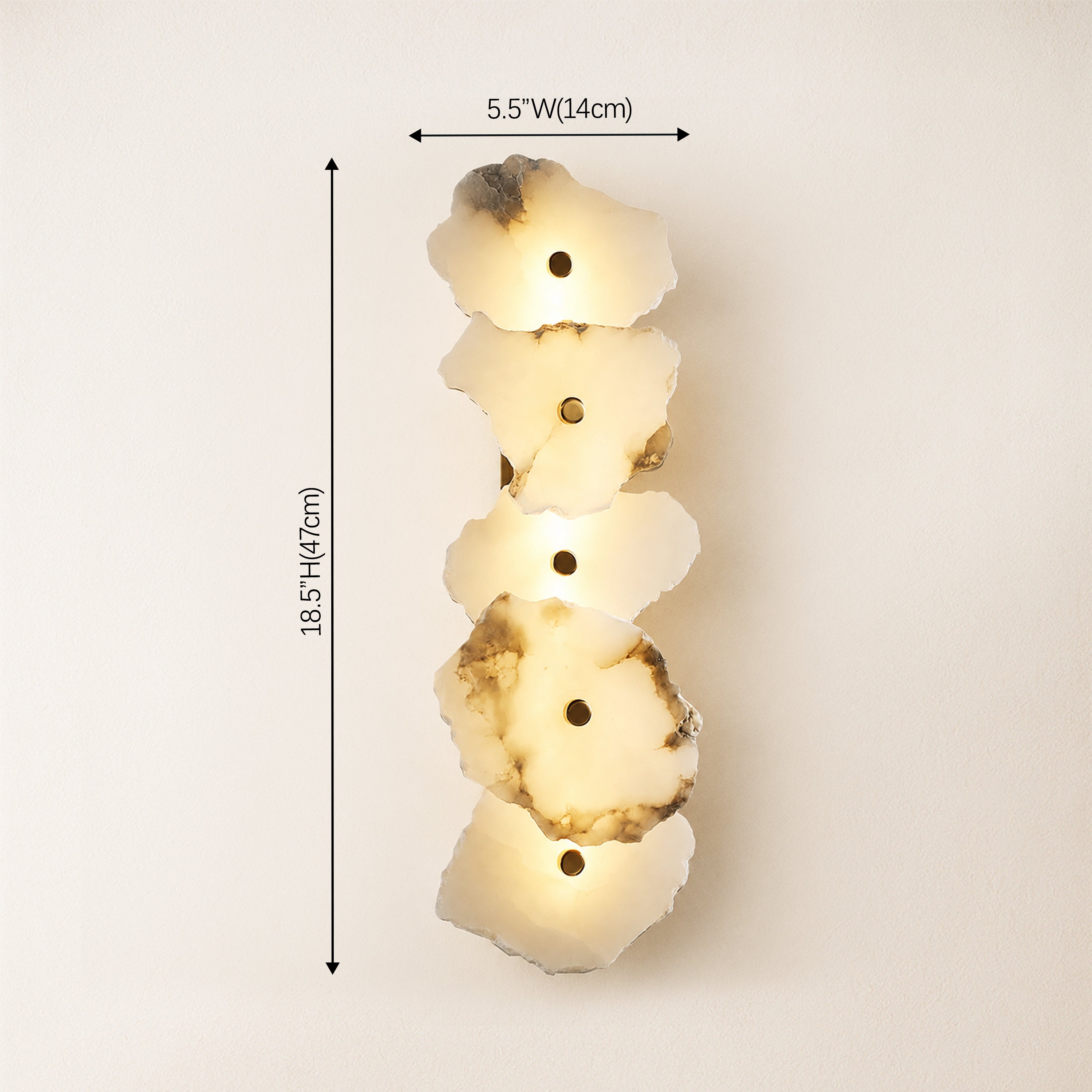 Arscelia Alabaster Linear Wall Sconce