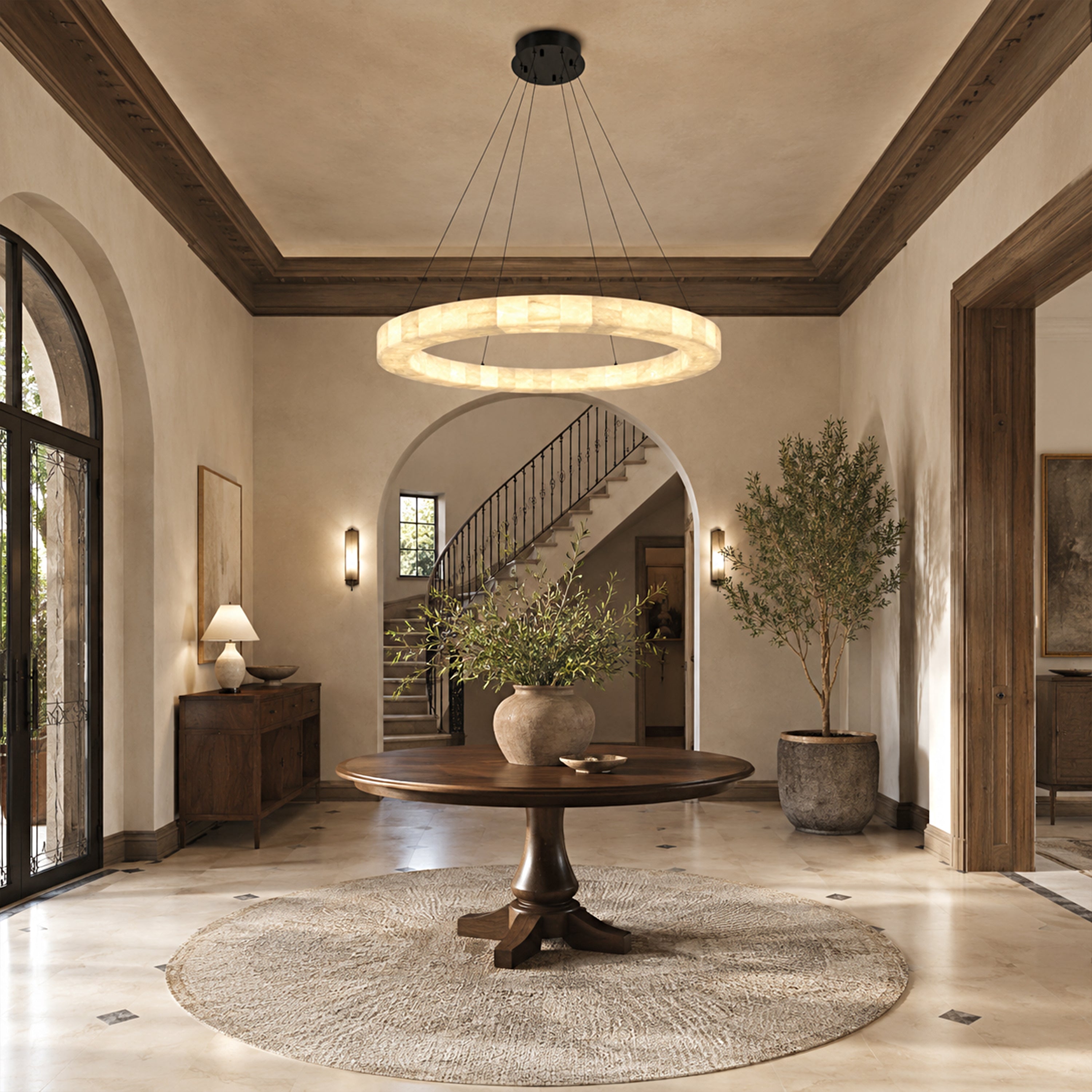 Soluna Alabaster Custom Round Chandelier