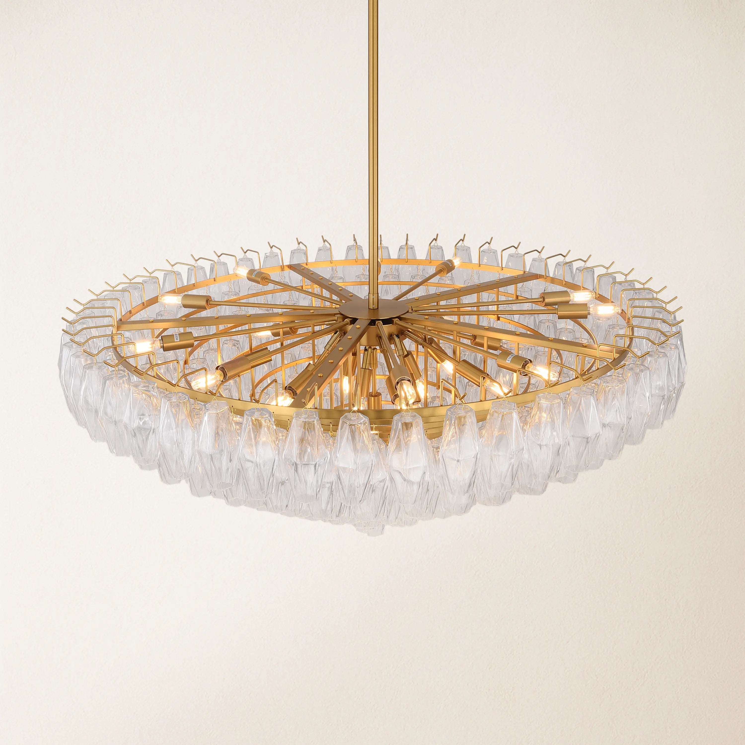 Celestial Drop Glass Crystal Glass Chandelier 122cm D