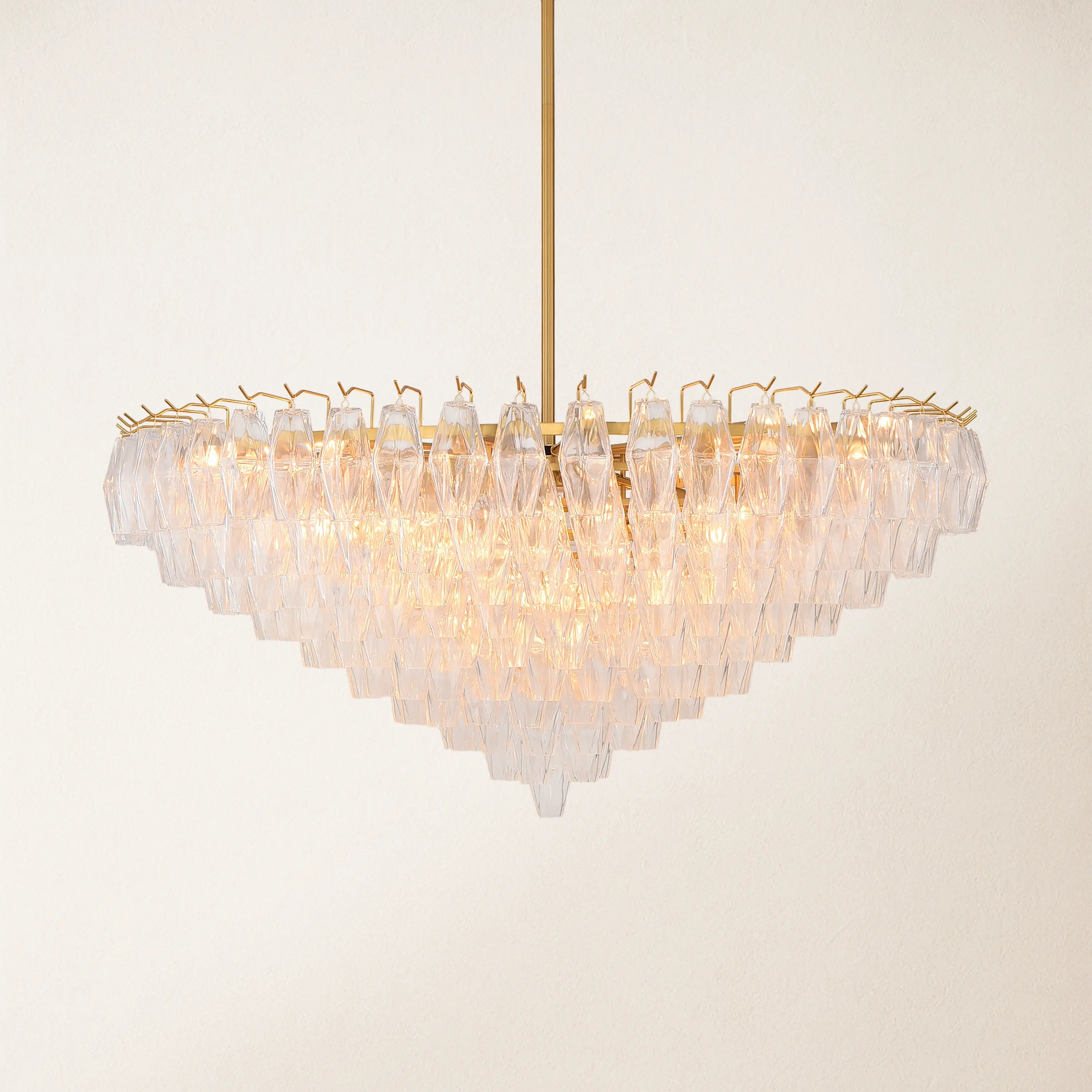 Celestial Drop Glass Crystal Glass Chandelier 122cm D