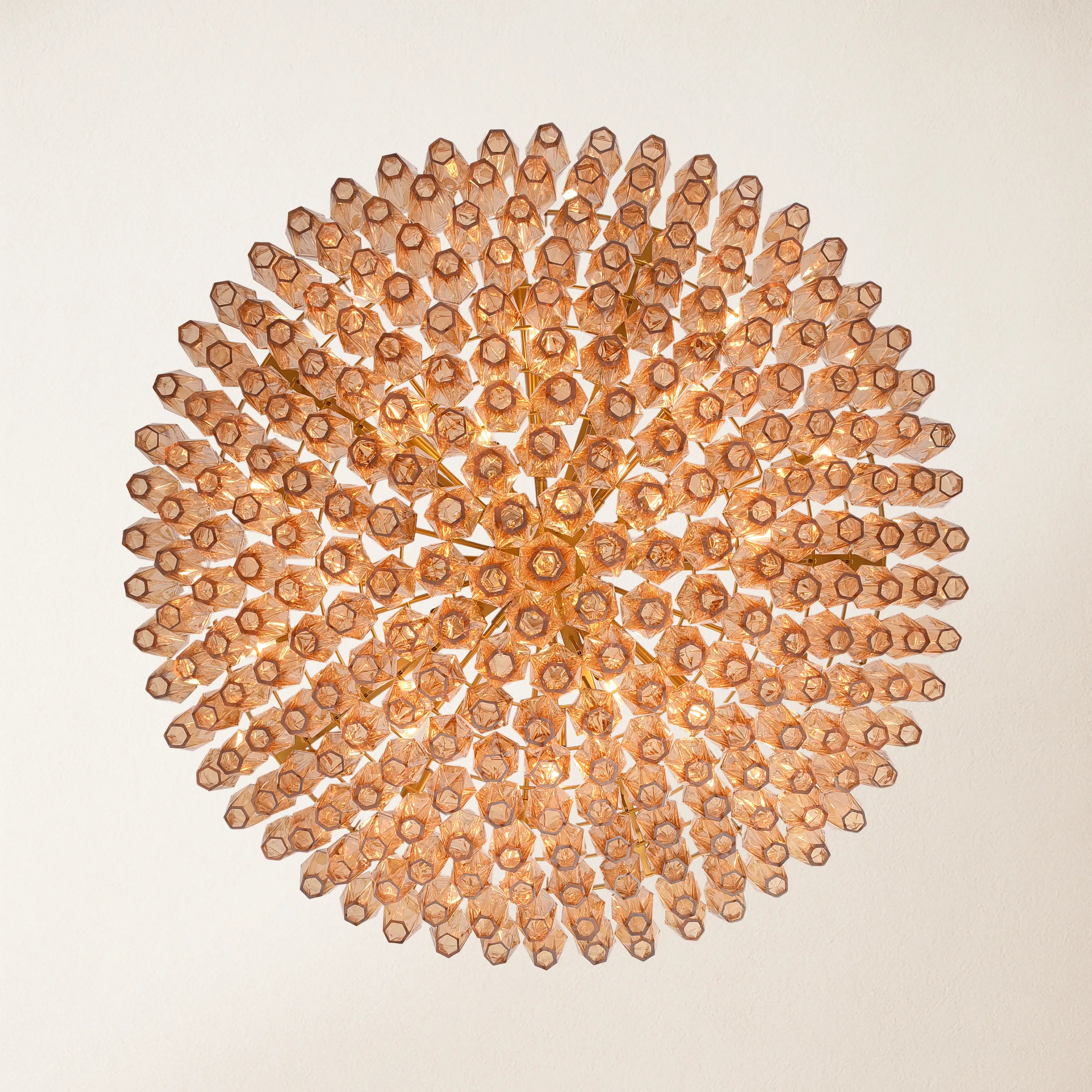 Celestial Drop Glass Crystal Glass Chandelier 122cm D