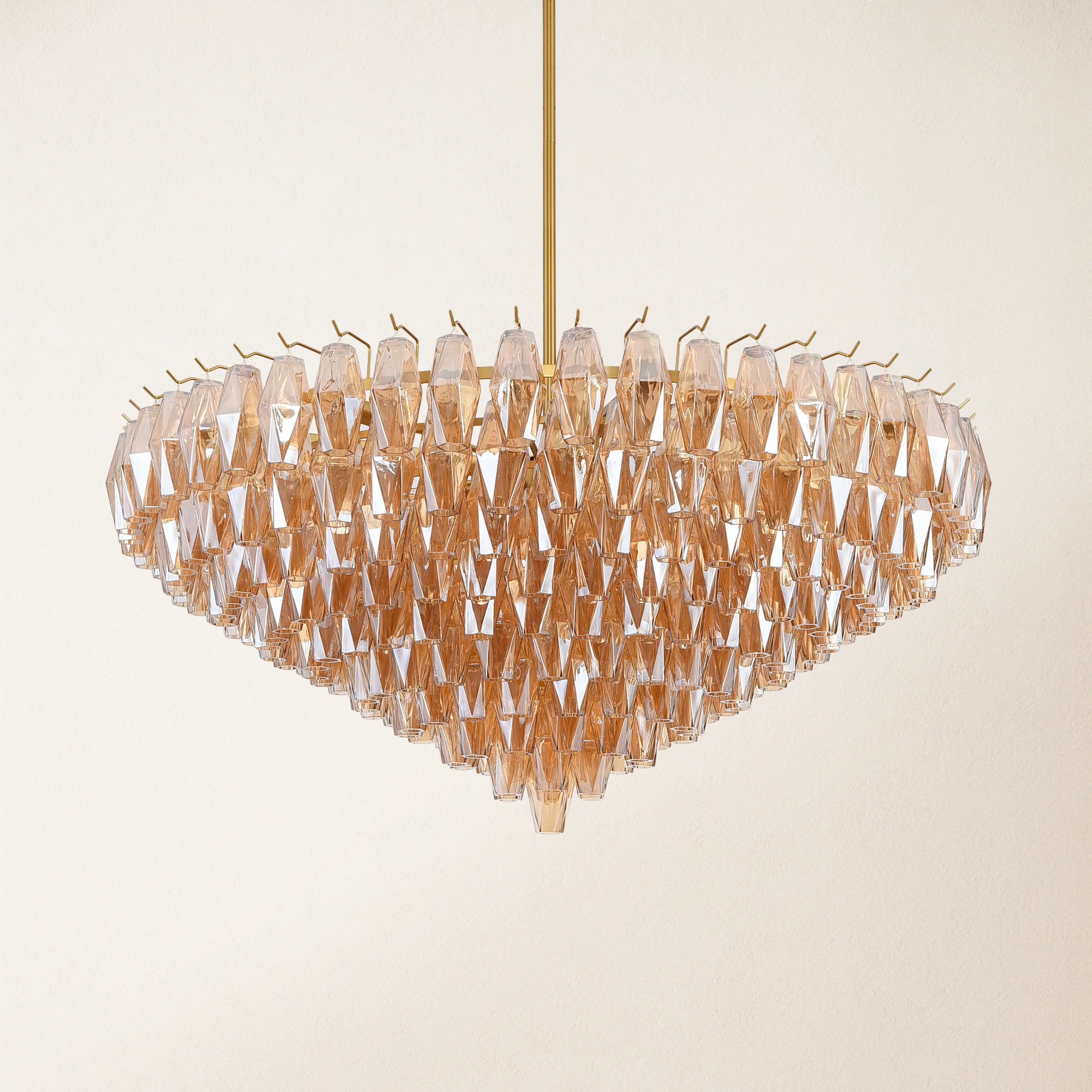 Celestial Drop Glass Crystal Glass Chandelier 122cm D