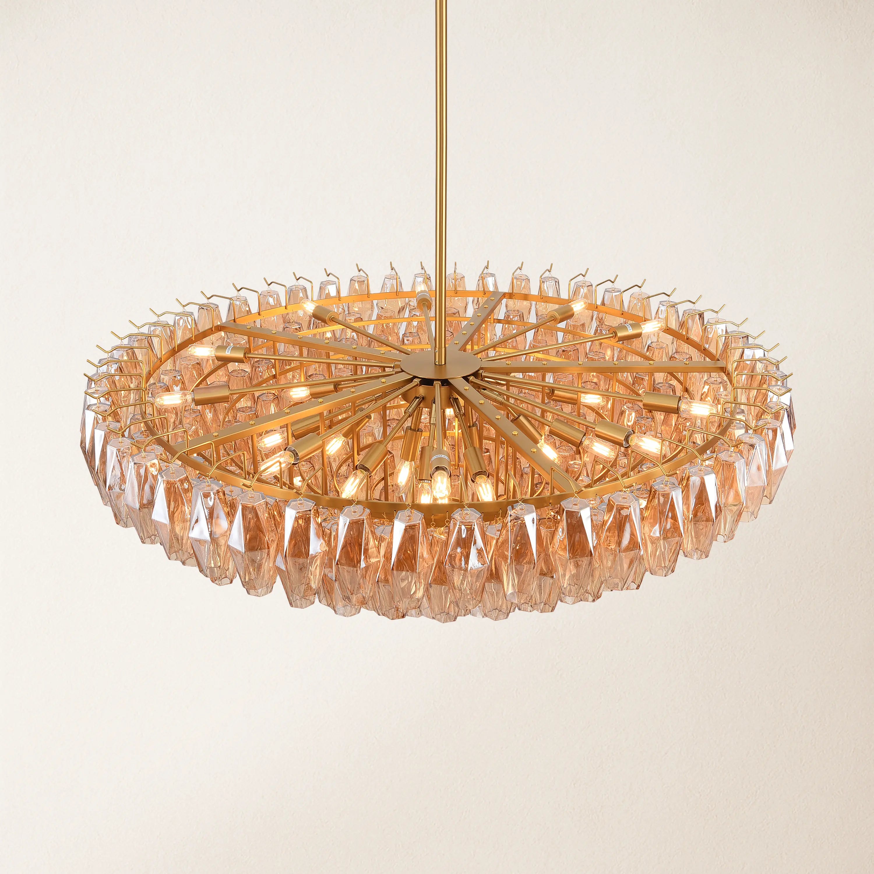 Celestial Drop Glass Crystal Glass Chandelier 122cm D
