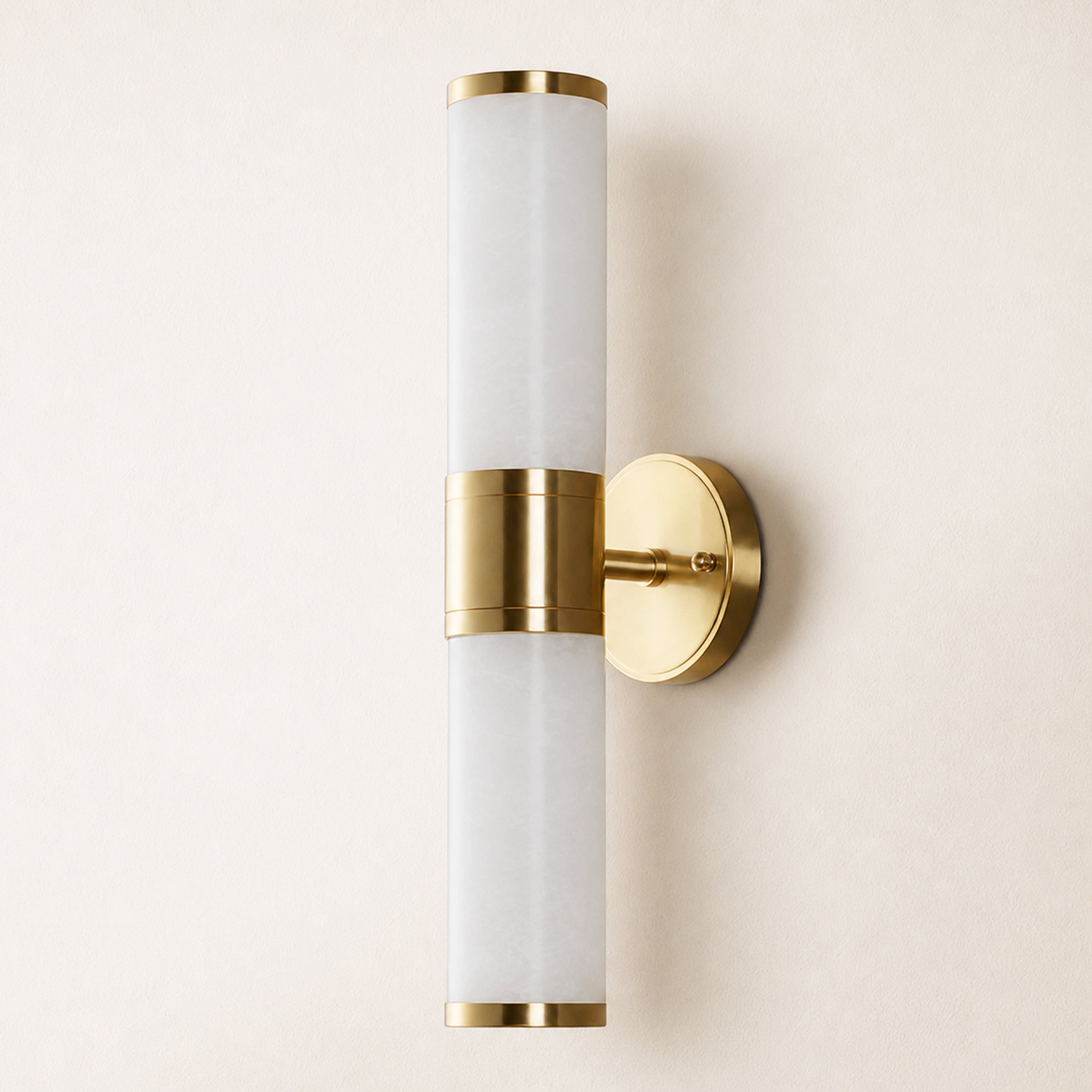 Aventra Alabaster Cylindrical Wall Sconce