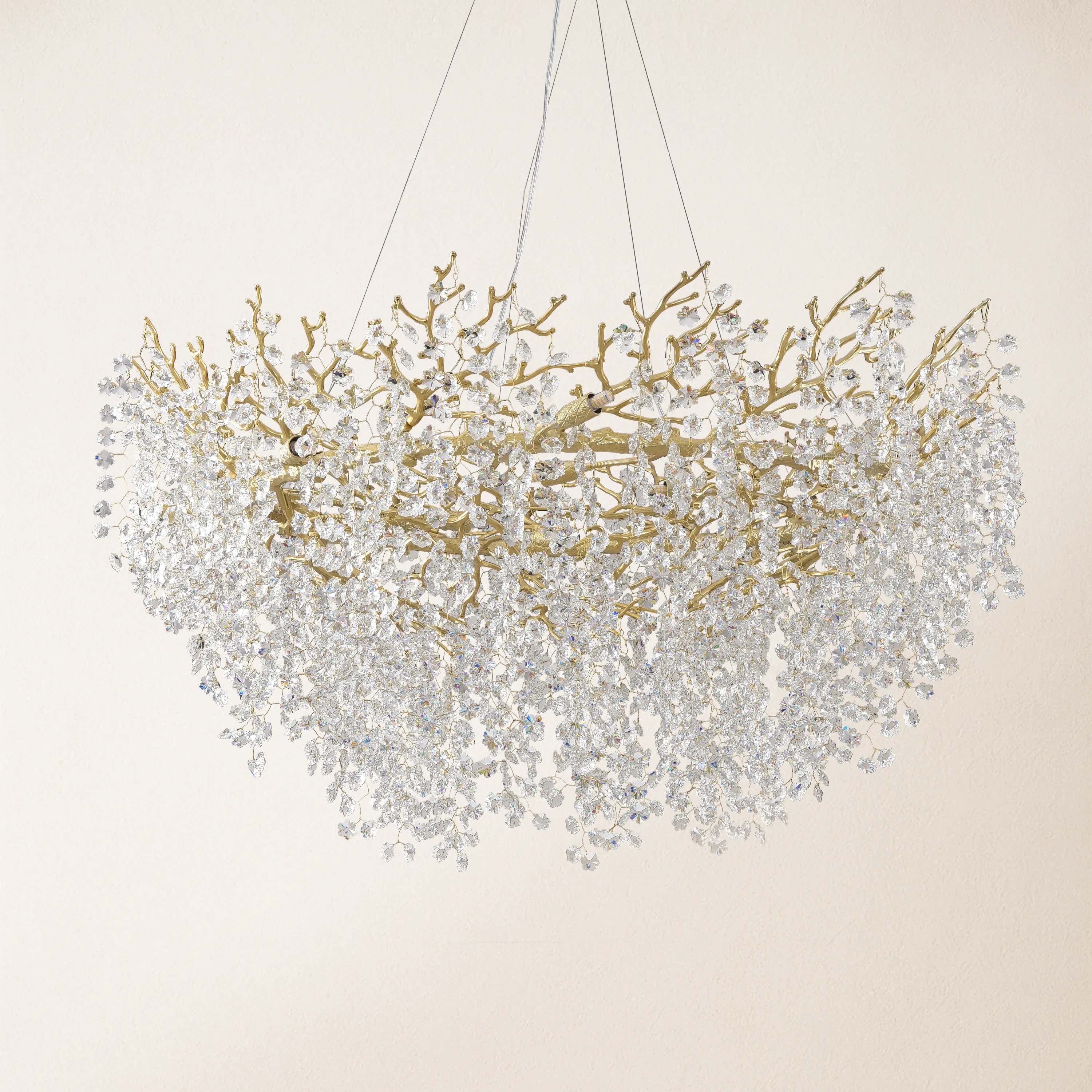 Lustre Branches Halo Chandelier 122cm