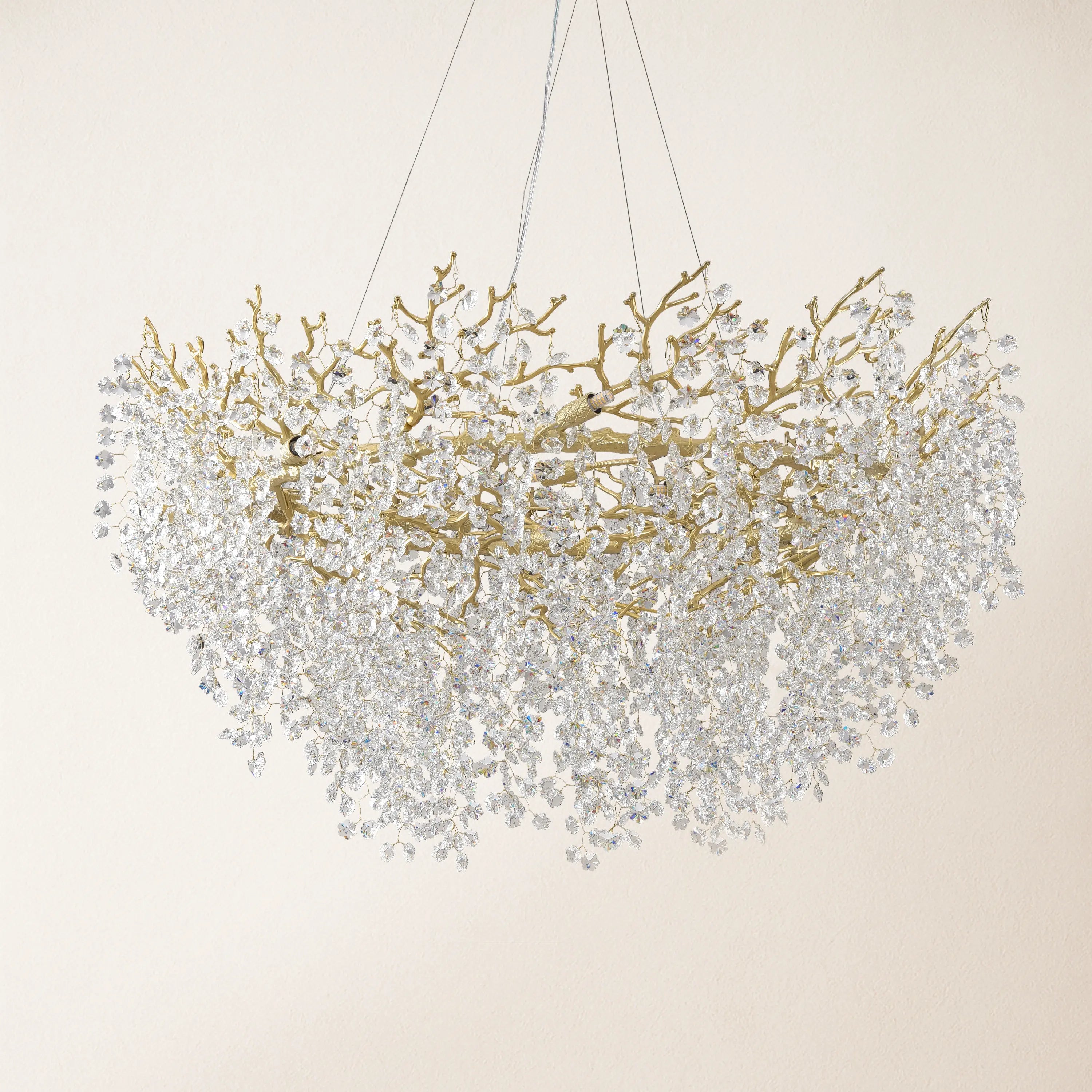 Lustre Branches Halo Chandelier 122cm