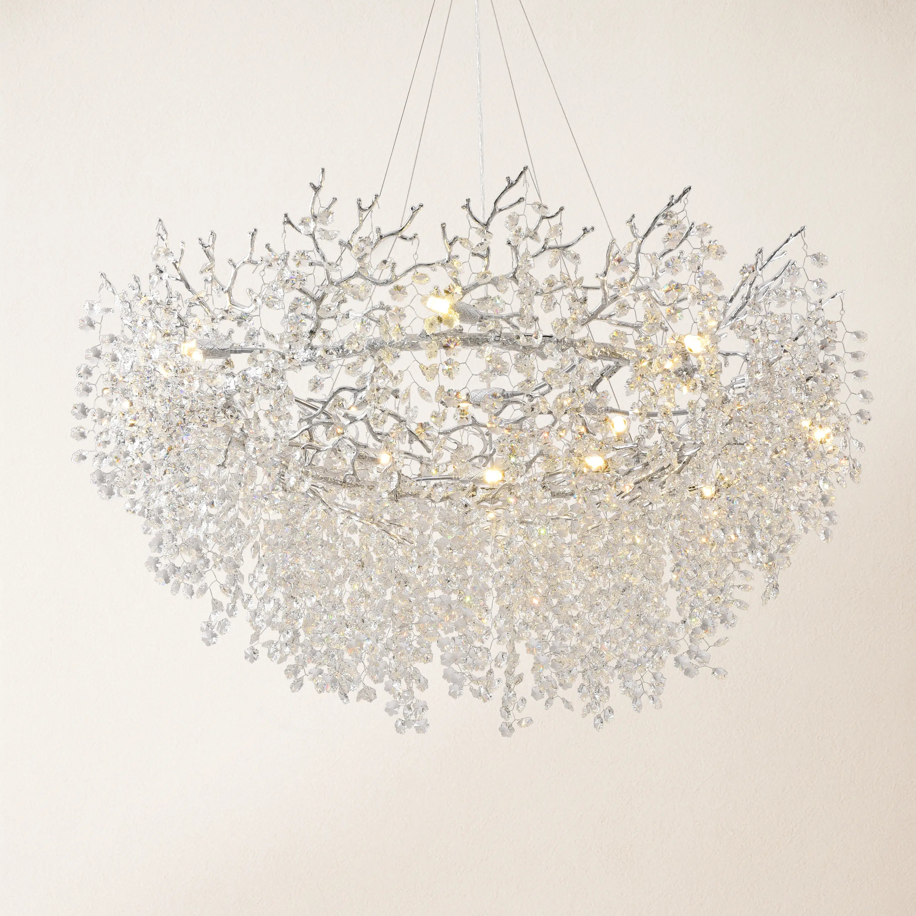 Lustre Branches Halo Chandelier 122cm