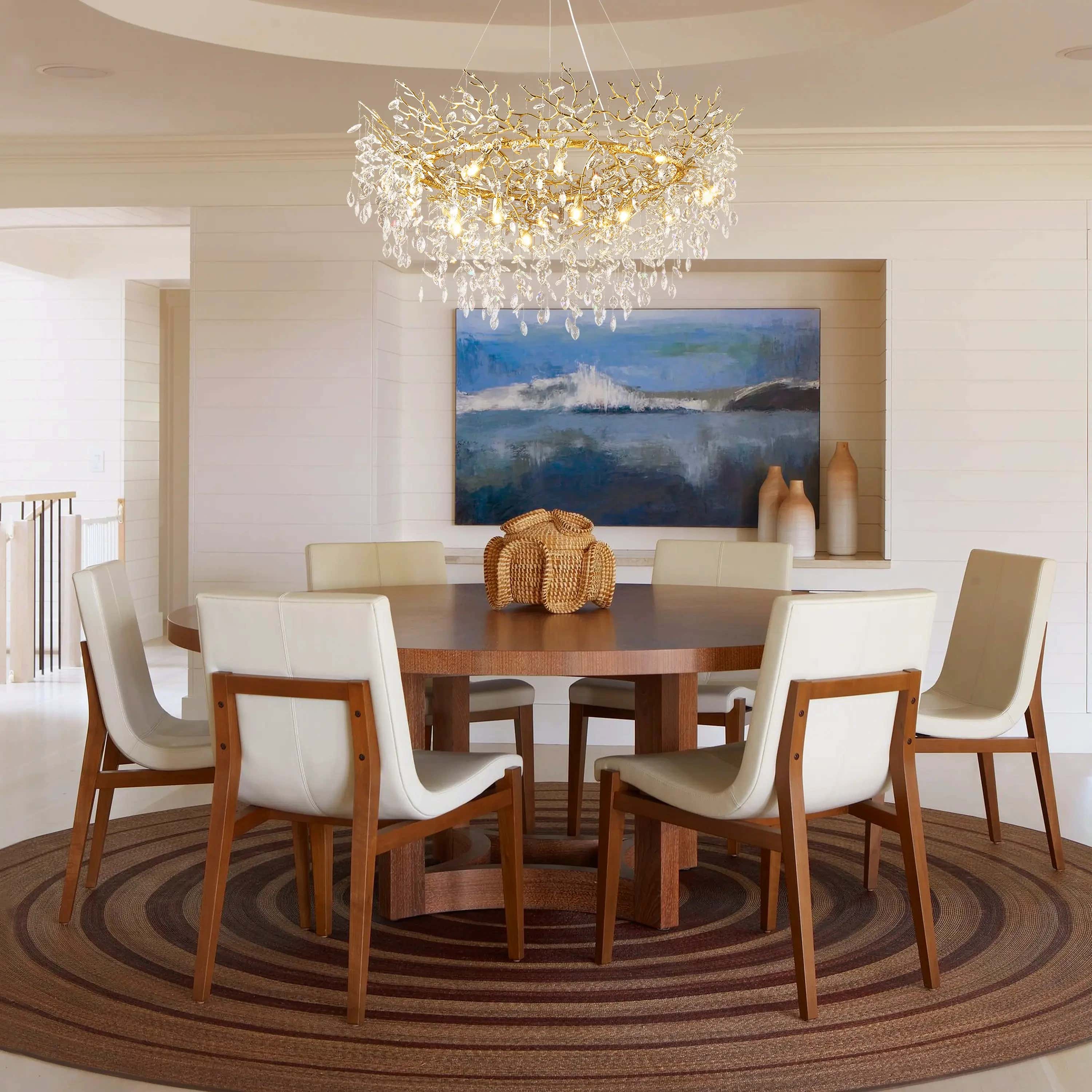 Frostleaf Crystal Branch Halo Chandelier 122cm