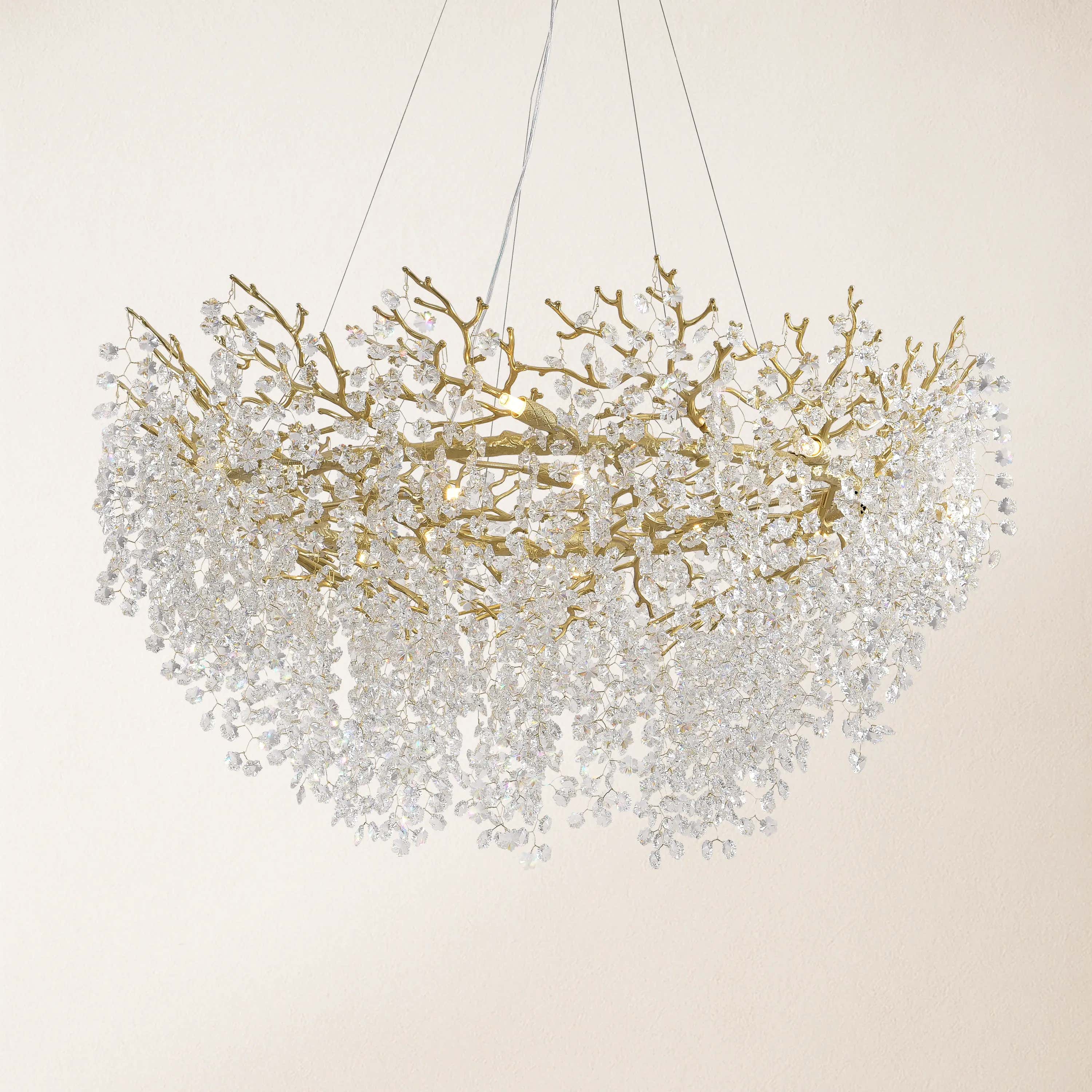 Lustre Branches Halo Chandelier 122cm