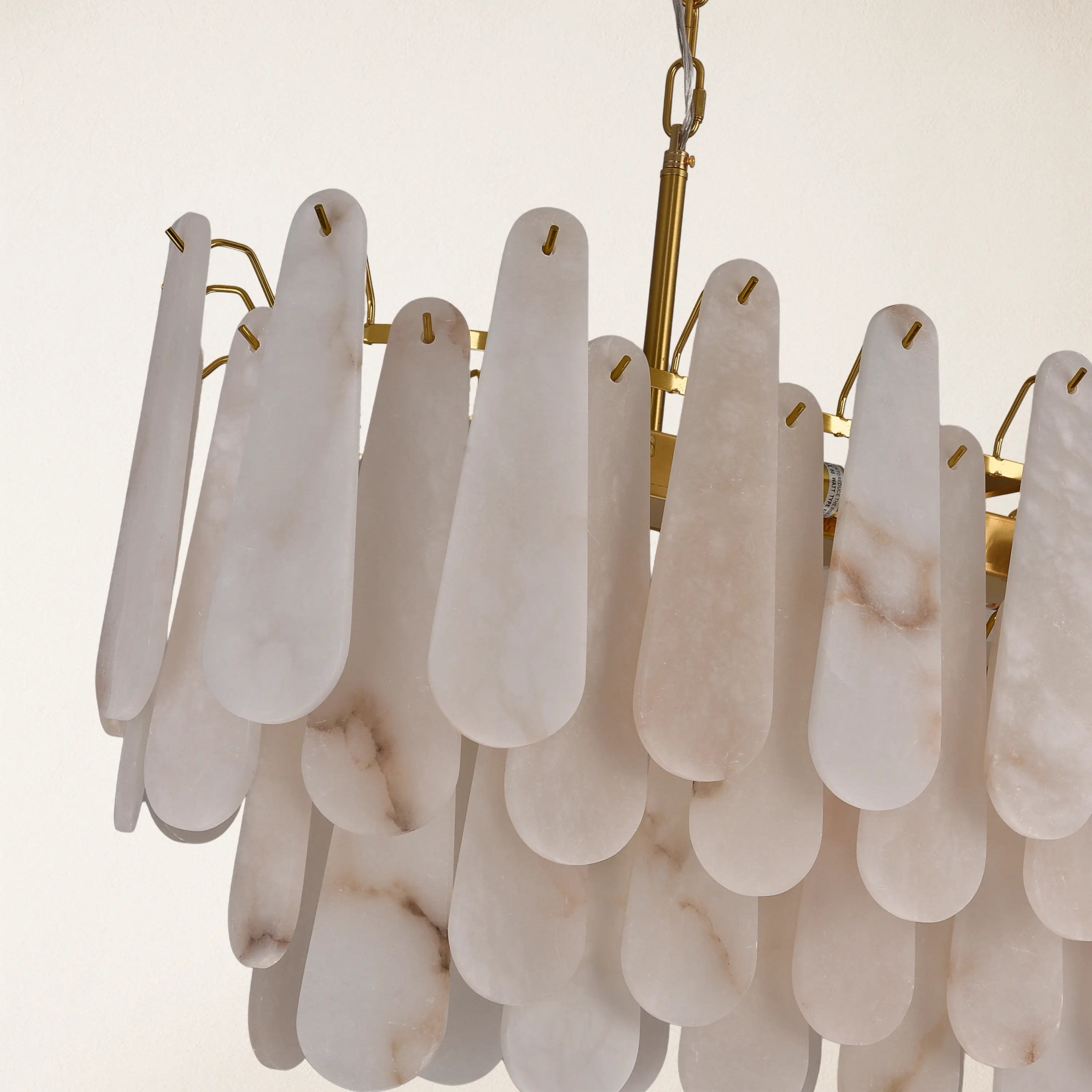 Caldera Alabaster Rectangular Chandelier 100cm