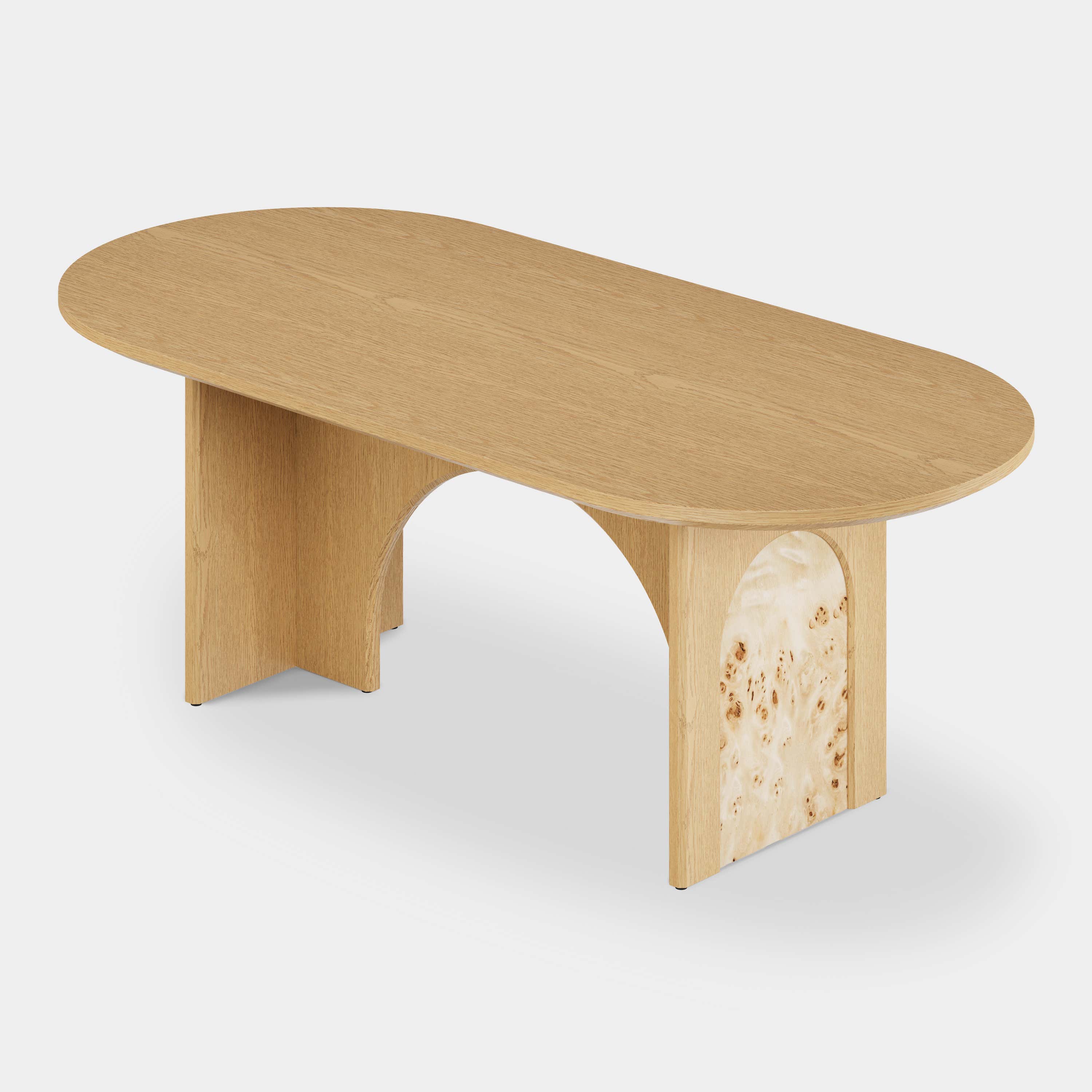 Aurora Oak Dining Table 84"