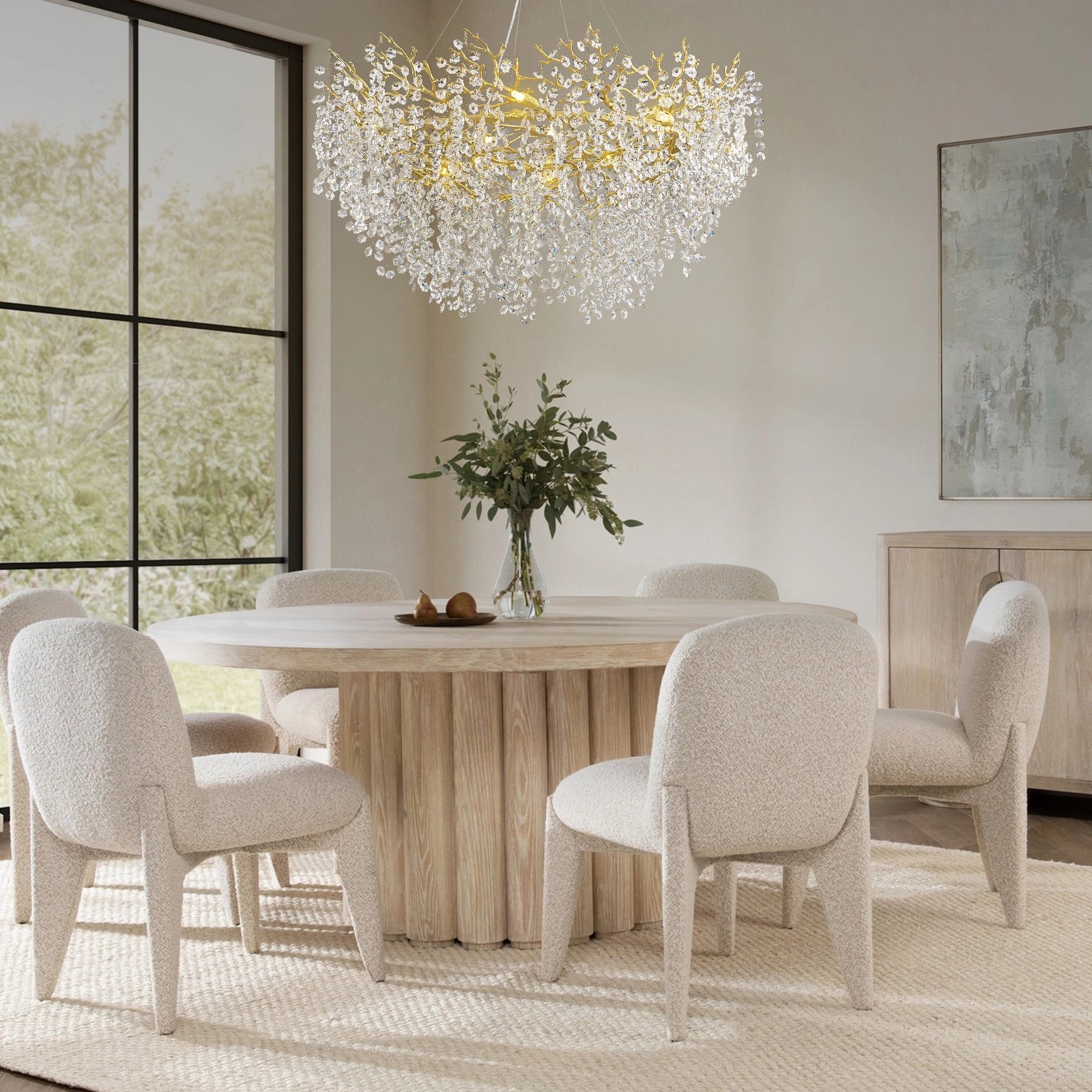 Lustre Branches Halo Chandelier 122cm