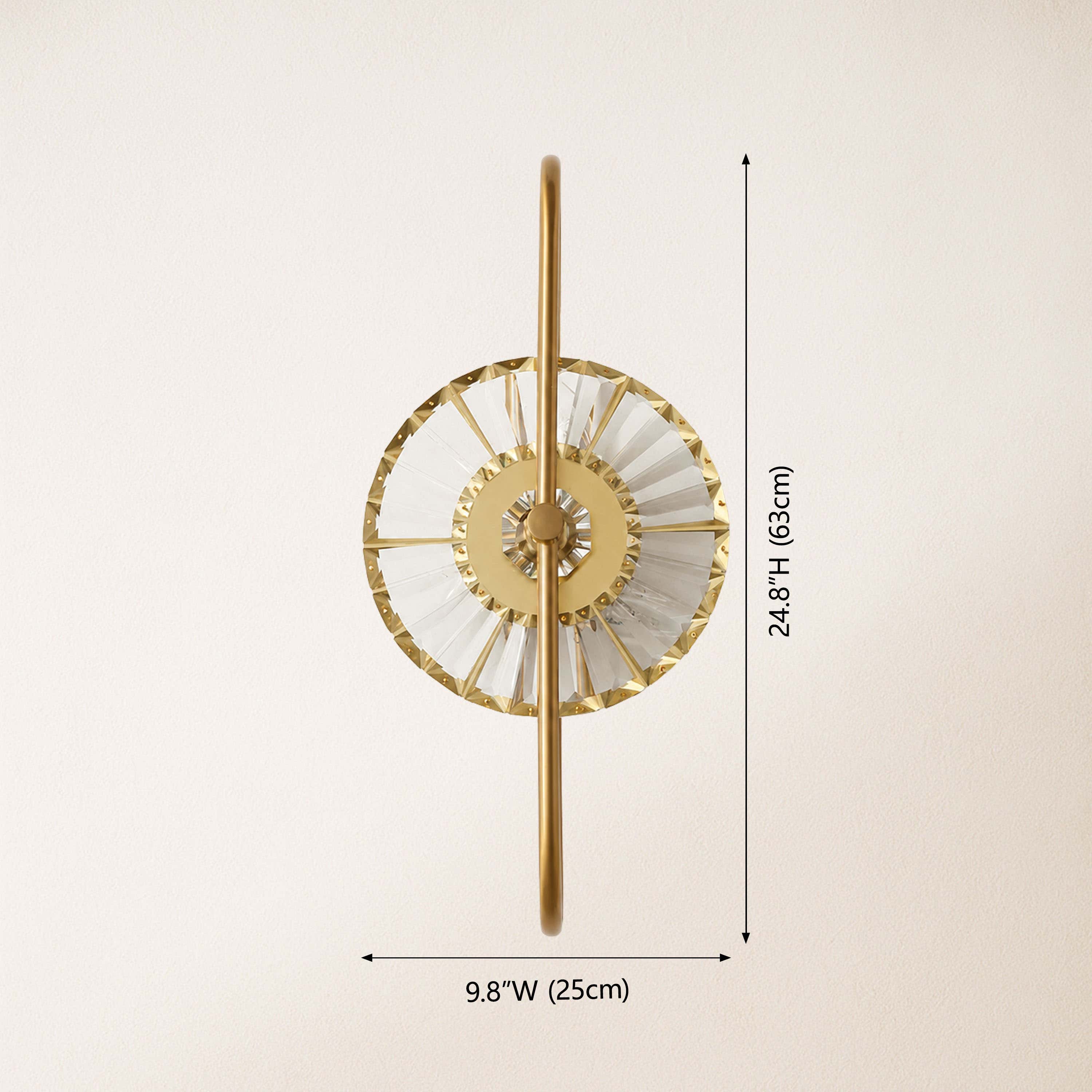 Orythea Crystal Sunburst Wall Sconce